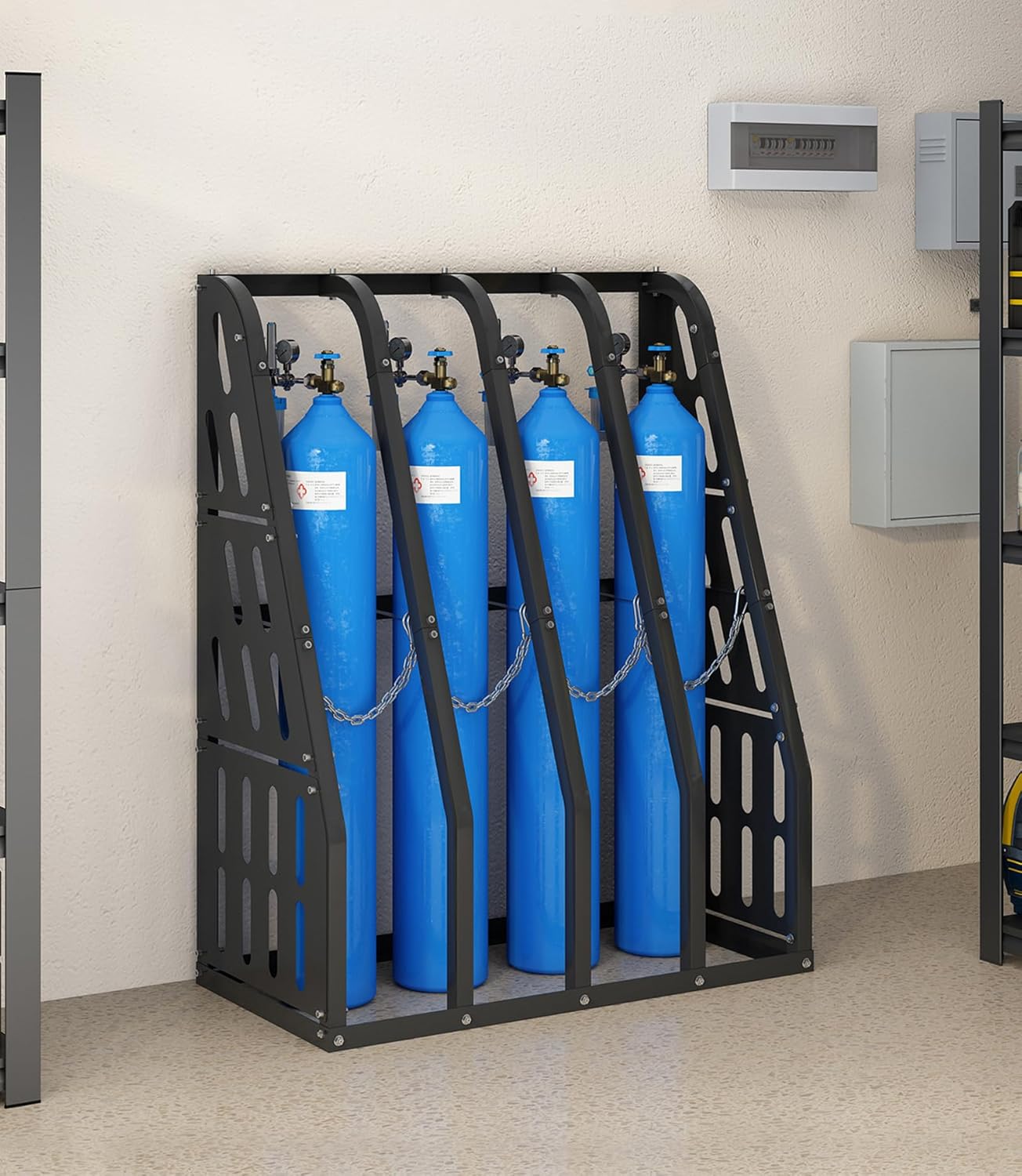 Vertical Bar Rack Standing Steel Vertical Long Parts Industrialized Large Capacity Storage Racks Rugged and Durable for Factories, Warehouses, Garages