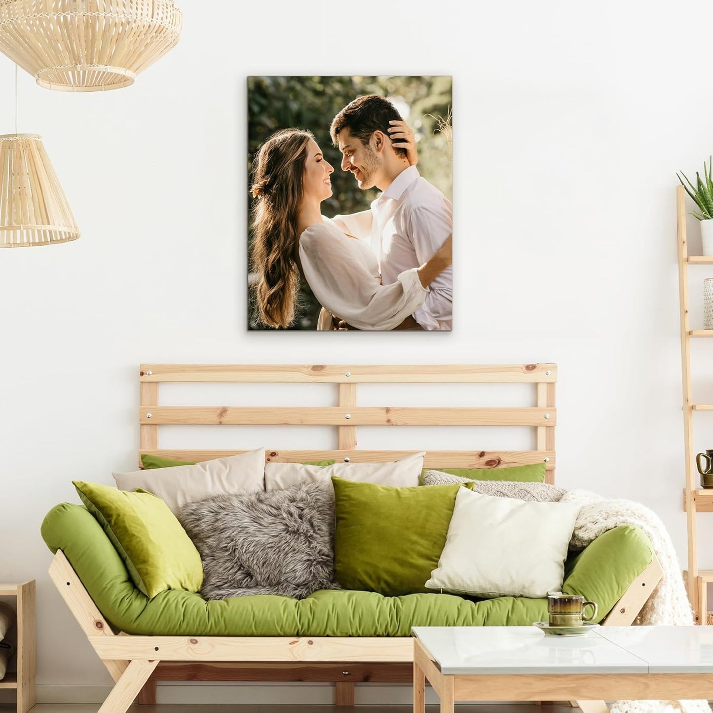 WayToLight Custom Canvas Prints with Your Photos Framed Personalized Picture Canvas Prints Wall Art Ideal for Home Decor Christmas Family Gifts (24" x 36")