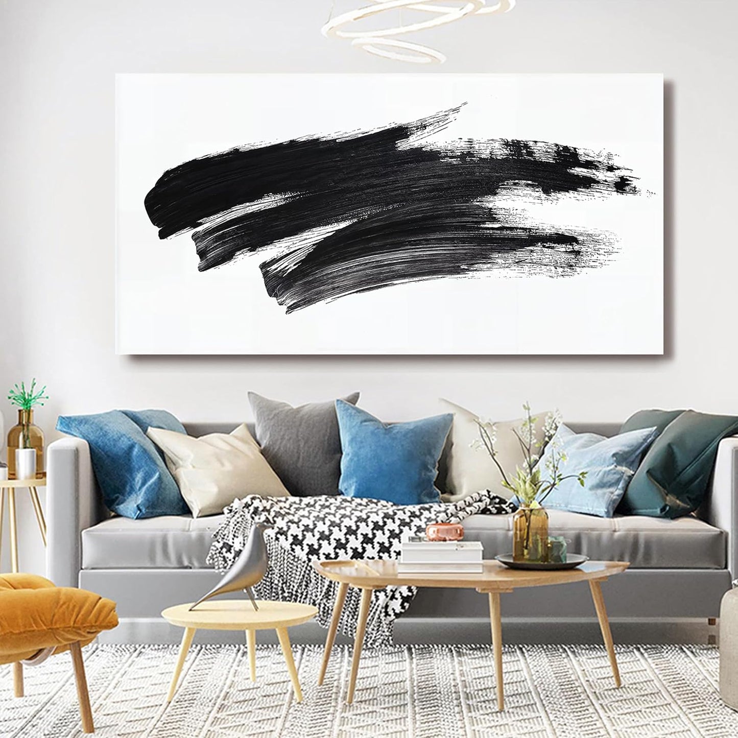 Canvas Wall Art Decor Large Black and White Wall Art Wall Pictures for Living Room Abstract Canvas Art Wall Decor Oversized Abstract Wall Art Prints Artwork for Walls Bedroom Home Wall Art Decor 29" X 58"