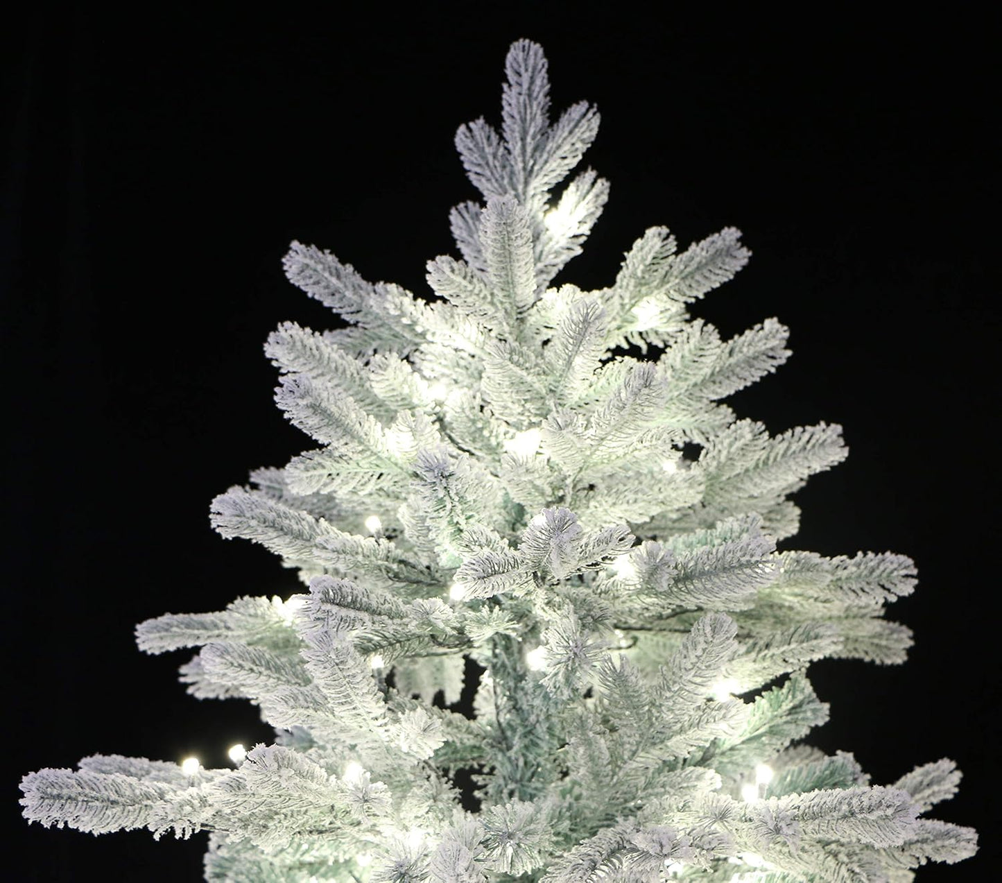 6 Foot Pre-lit Snow Angel Blue Spruce Flocked Artificial Christmas Tree (6ft Pre-lit)