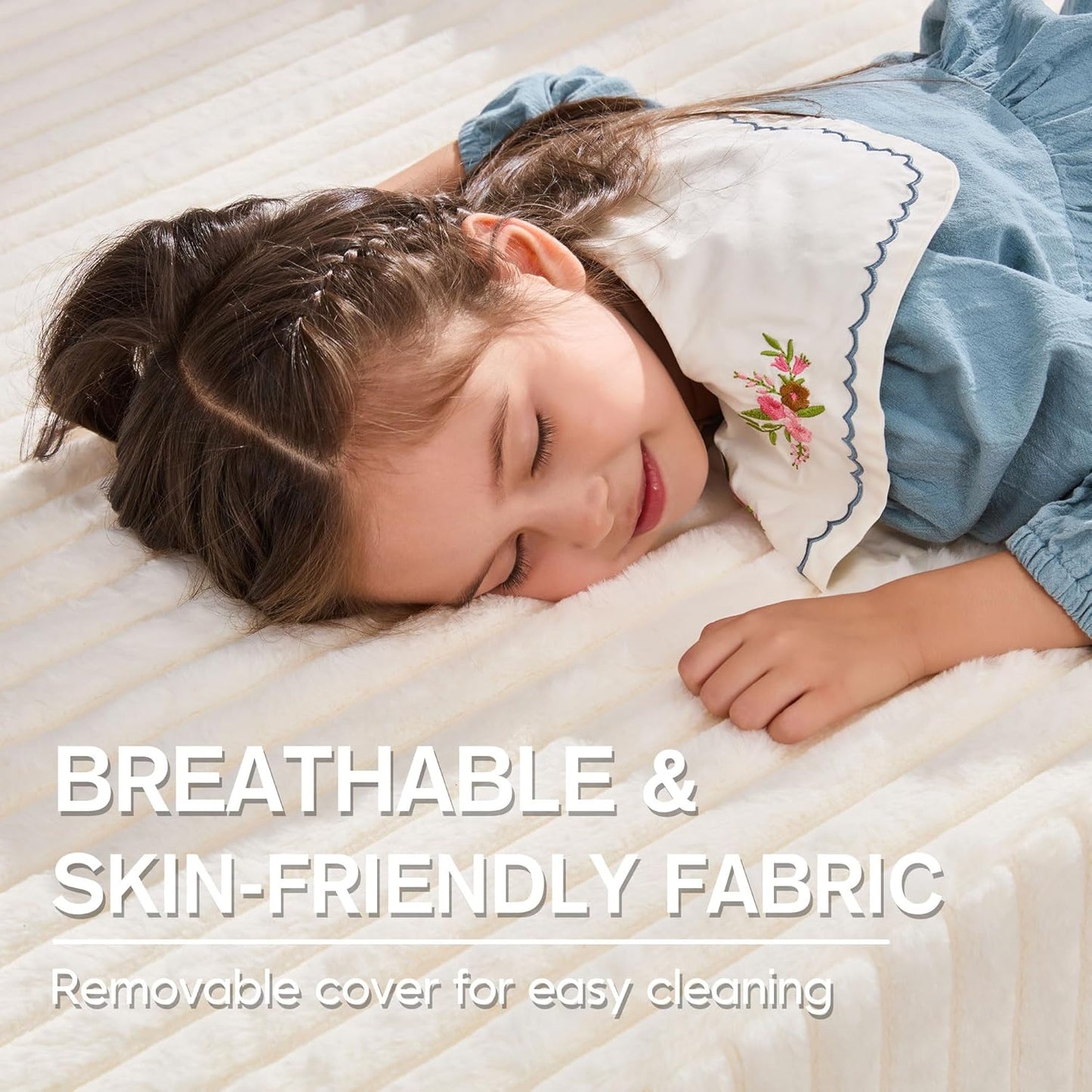 Hobestluk Modular Sectional Sofa Couches 108" L-Shape Couch 3 Seat Modular Sofa Memory Foam Sectional Couches for Living Room, Boneless Couch with Oversized Chaise (White, Right Facing)