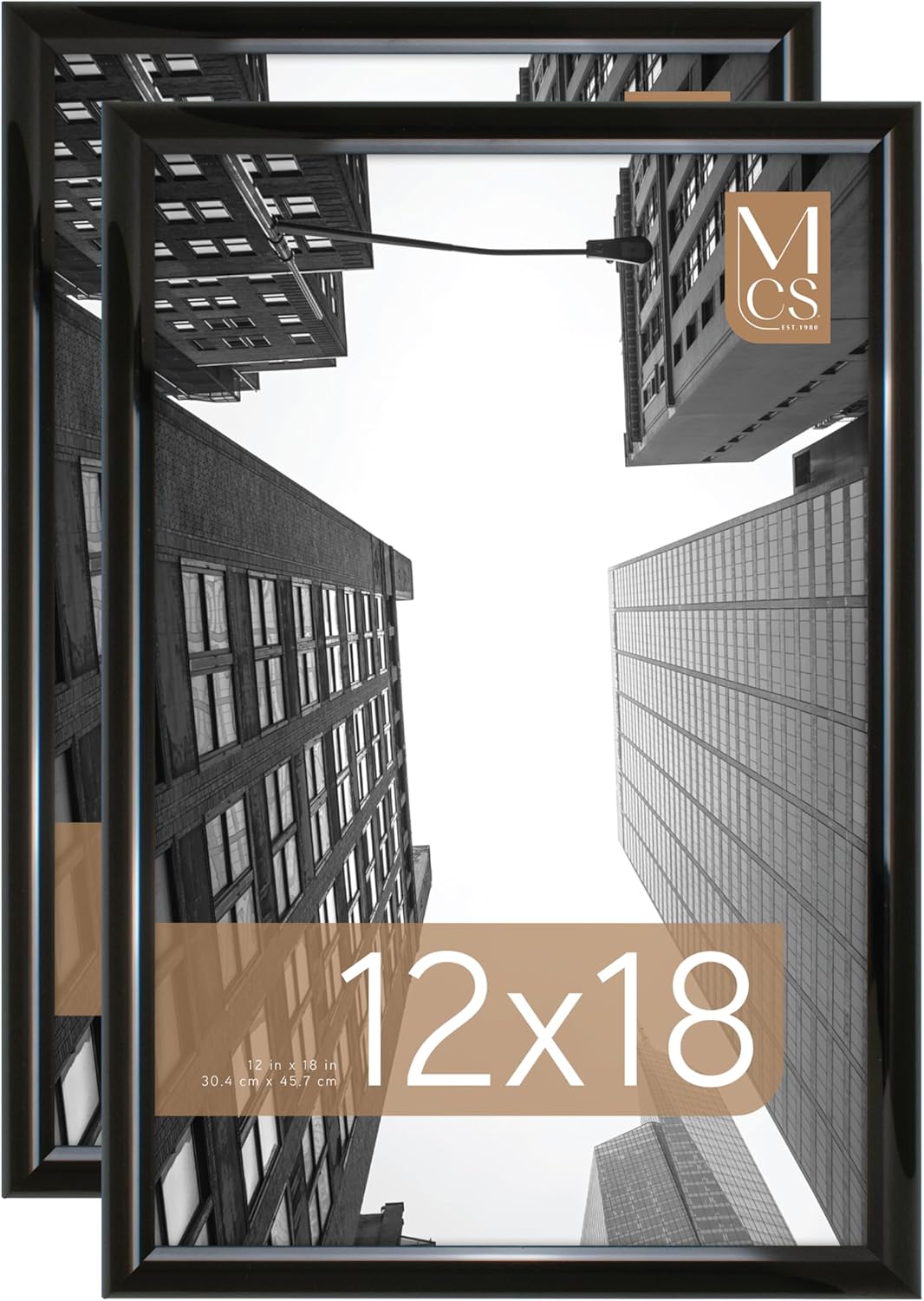 MCS Trendsetter Poster Frame, Black, 12 x 18 in, 2 pk