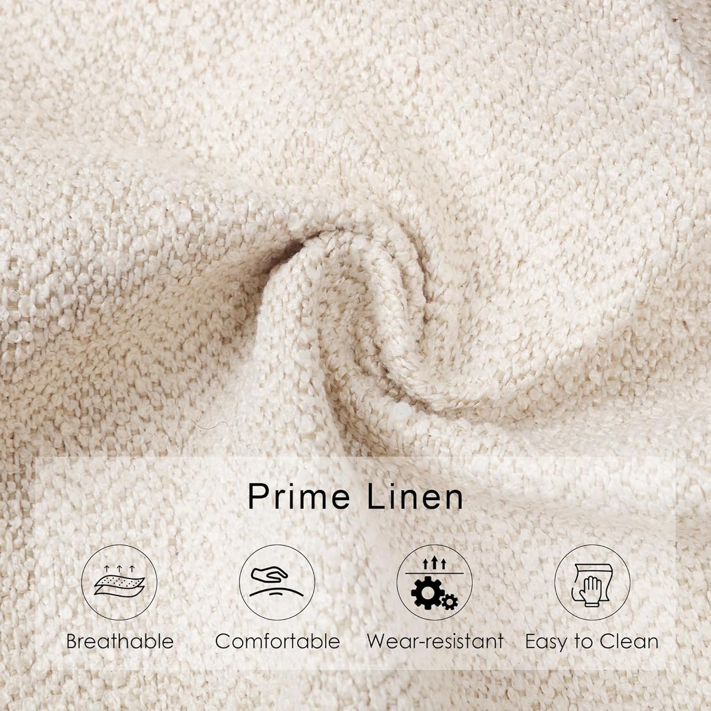 43.3" Bedroom Bench, Upholstered Entryway Bench, Modern End of Bed Ottoman with Solid Wood Legs and Adjustable Foot Pegs for Entryway, Dining Room and Living Room (Beige Linen)