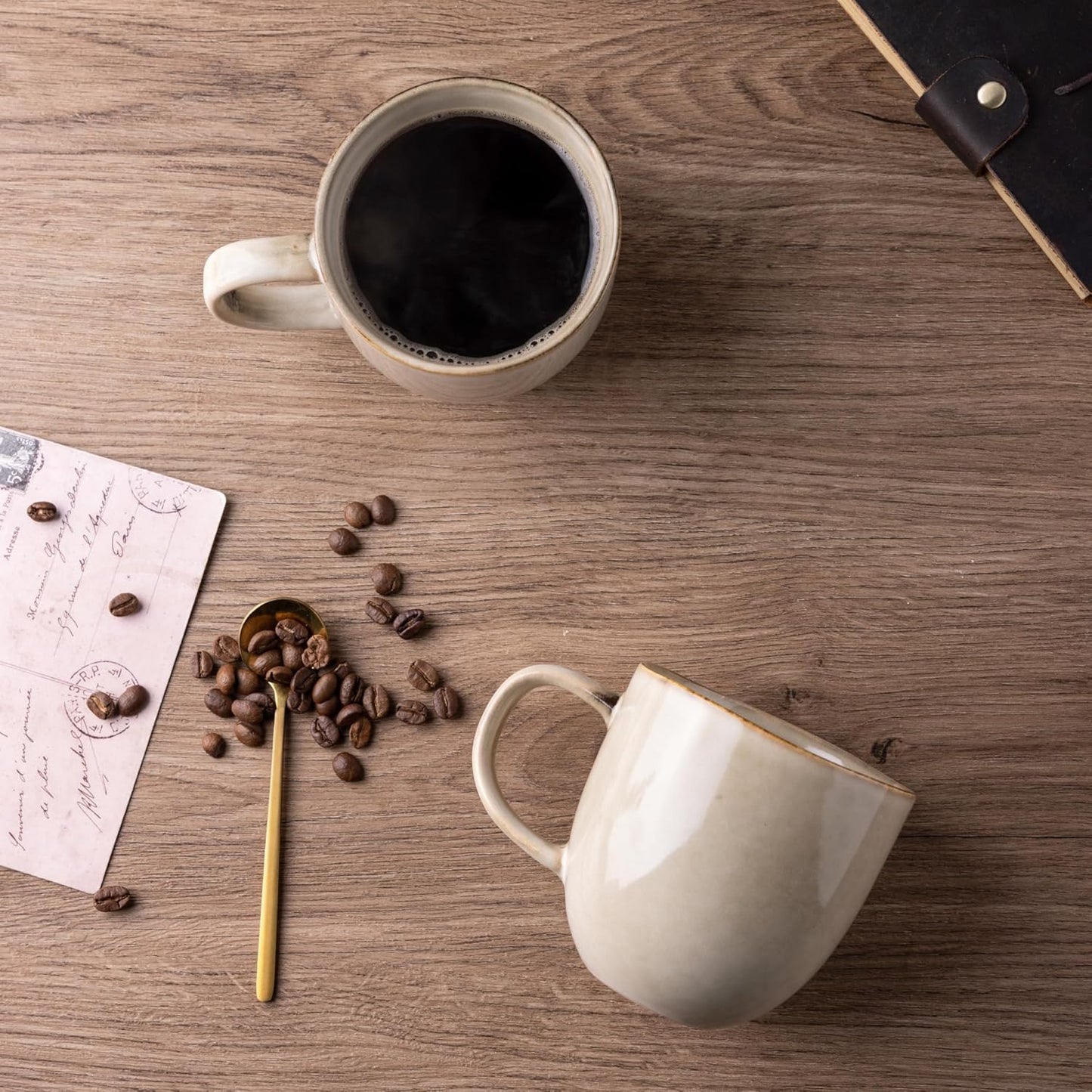 AmorArc 12oz Coffee Mugs, Ceramic Coffee Mugs set of 6 for Man, Woman, Dad, Mom, Modern Coffee Mugs with handle for Latte/Cappuccino/Milk/Cocoa. Dishwasher&Microwave Safe, Cappuccino