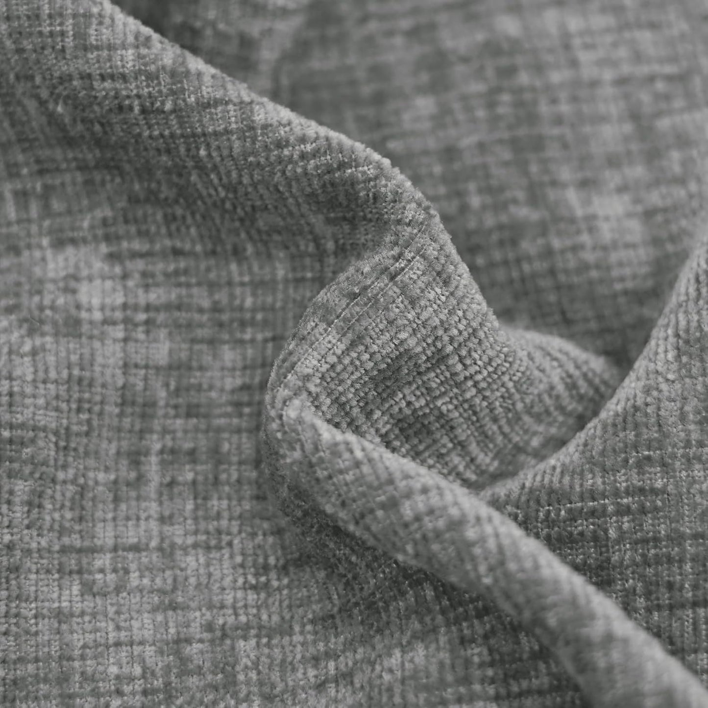 CaliTime Throw Pillow Covers Decorative 24 X 24 Inches Pack of 2 Cozy Chenille Cushion Cases for Couch Sofa Bed Living Room Home Medium Grey