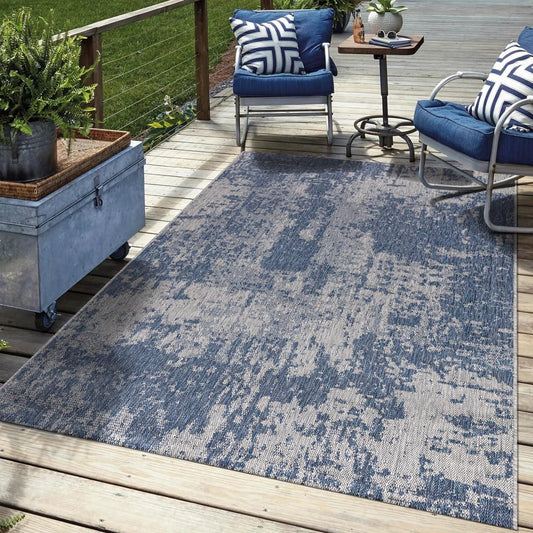 Keen Home Design Terrace Outdoor Throw Rug - 3x5 Washable Indoor/Outdoor Rug for Patio, Kitchen, Balcony, Beach, Garden, Deck and Porch, Size: 3'x5'