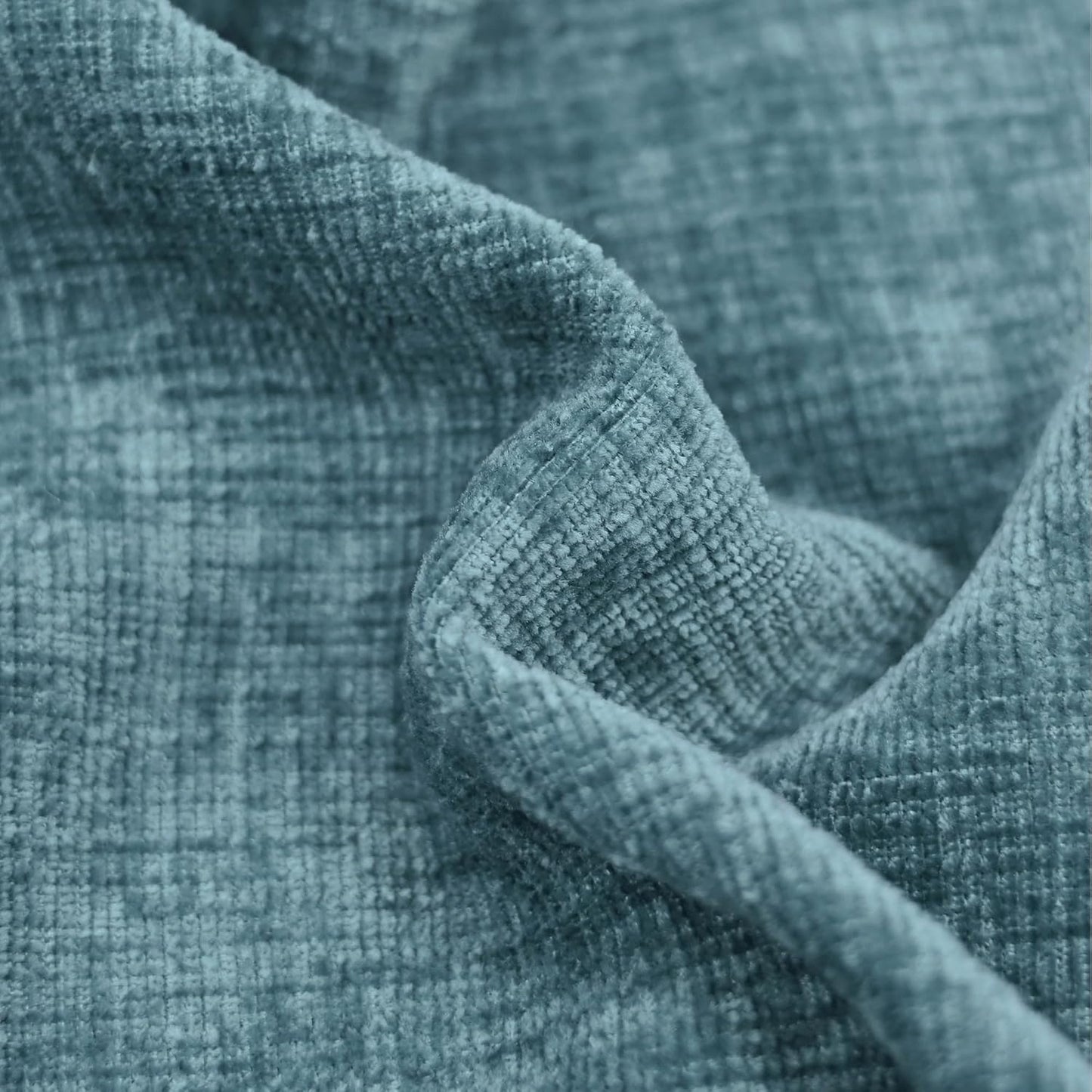 CaliTime Throw Pillow Covers Decorative 18 X 18 Inches Pack of 2 Cozy Chenille Cushion Cases for Couch Sofa Bed Living Room Home Smoke Blue