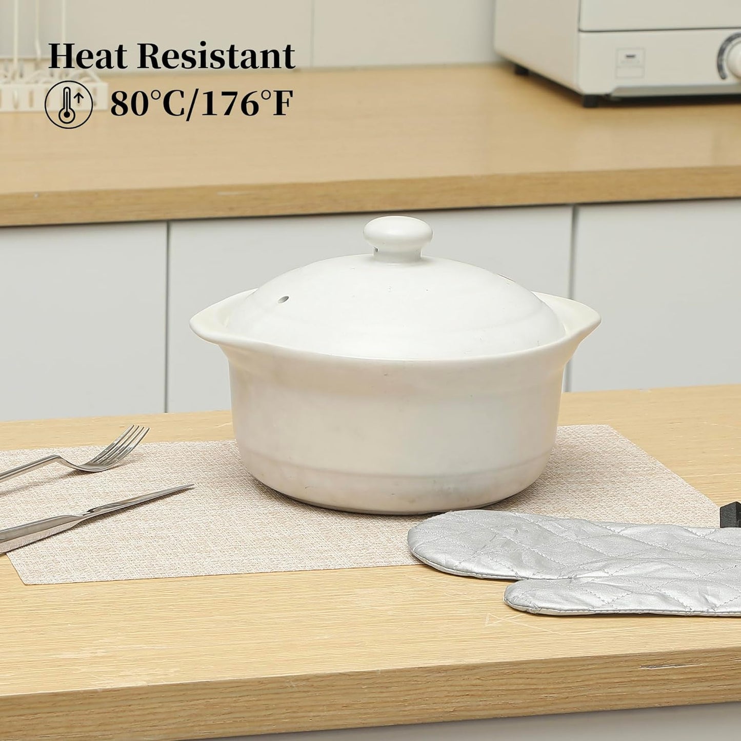 Leetaltree Beige Placemats Set of 20 - Heat Resistant Non-Slip Place mats for Dining Table, Washable Durable PVC Vinyl Woven Table Mats（Beige, 20）