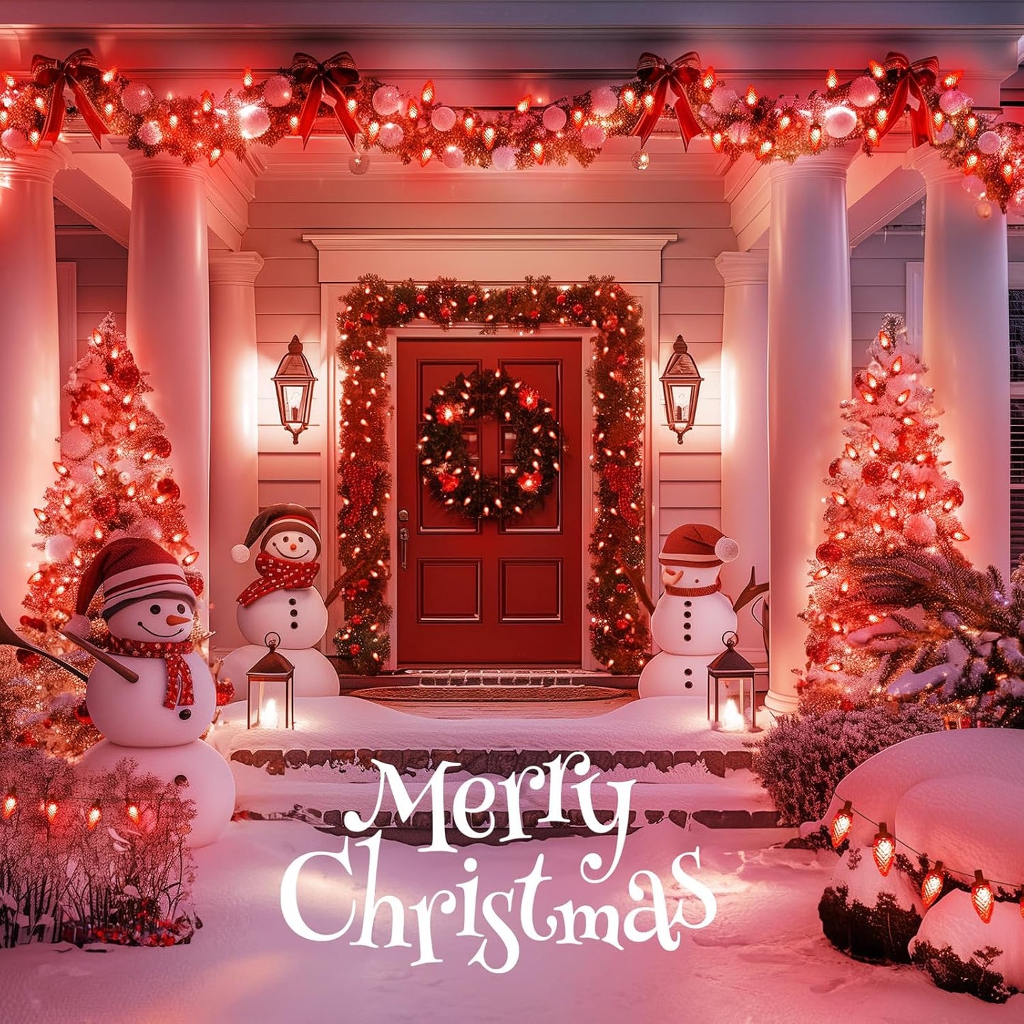 Brightown C9 LED Christmas String Lights, 33ft 50 LED Waterproof Strawberry String Lights, Extendable Green Wire Lights String for Outdoor Indoor Patio Party Decoration, Red