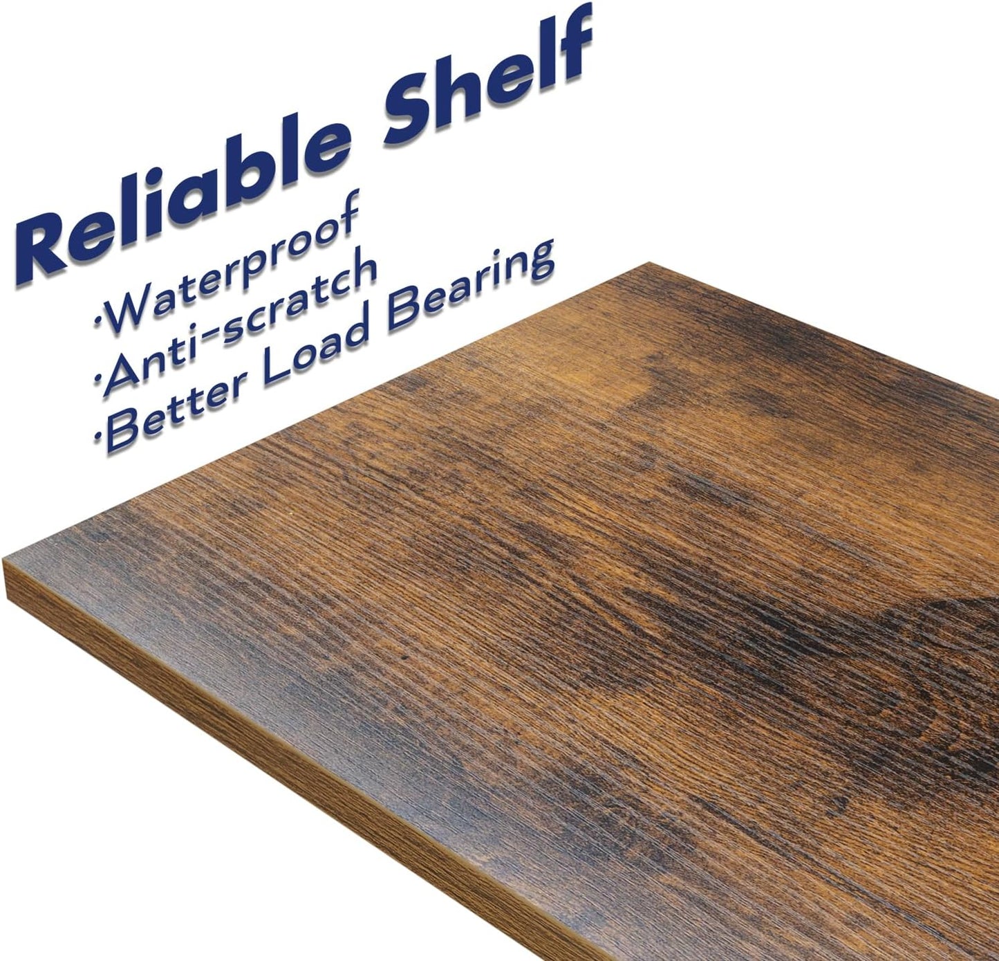 NUMENN Narrow Bookshelf, 6 Tier Bookshelves, Home Office Bookcase Shelf Storage Organizer, Free Standing Storage Shelving Unit for Bedroom, Living Room and Home Office, Vintage