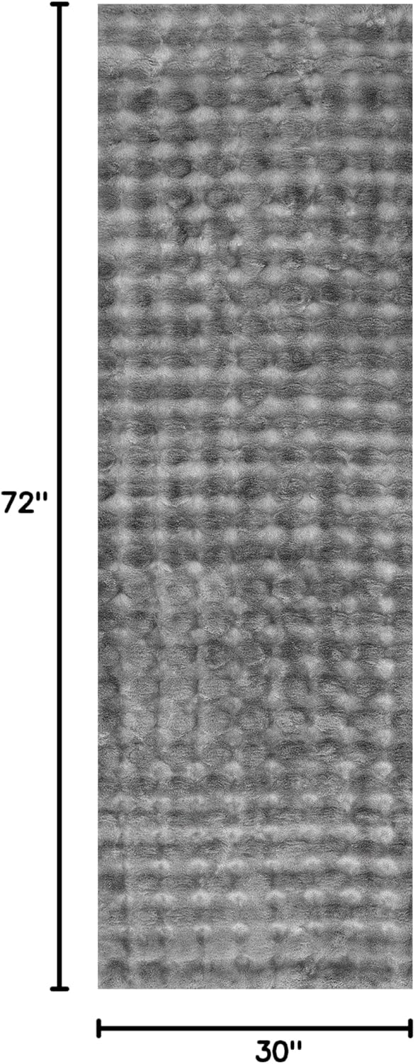 nuLOOM Jeni Checkered 2'6" x 6' Machine Washable Runner Rug for Living Room Bedroom Dining Room Entryway Hallway Kitchen, Dark Grey