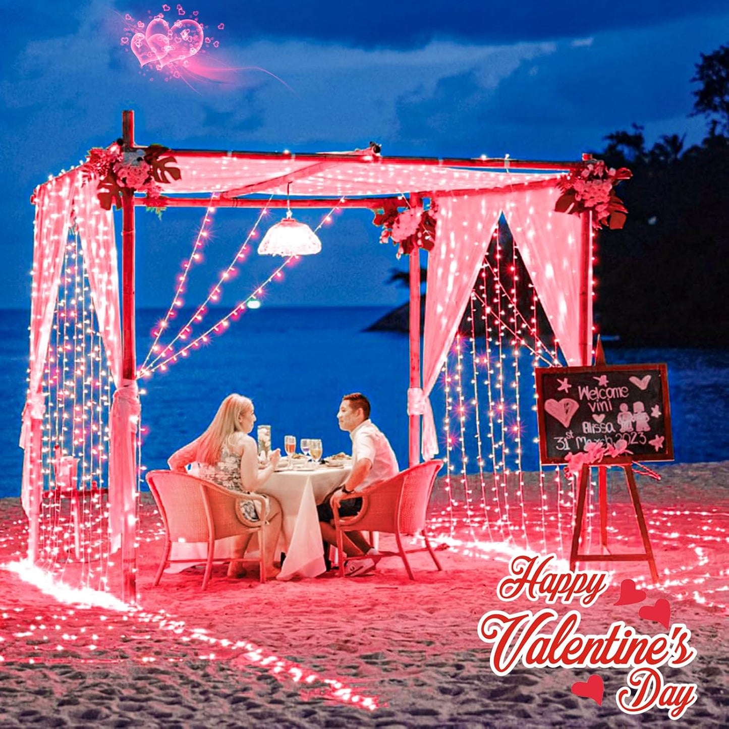 400 LED Red String Lights Outdoor, 132ft Red Christmas Lights 8 Modes Clear Wire, Plug in Waterproof Fairy String Lights for Bedroom Christmas Decorations