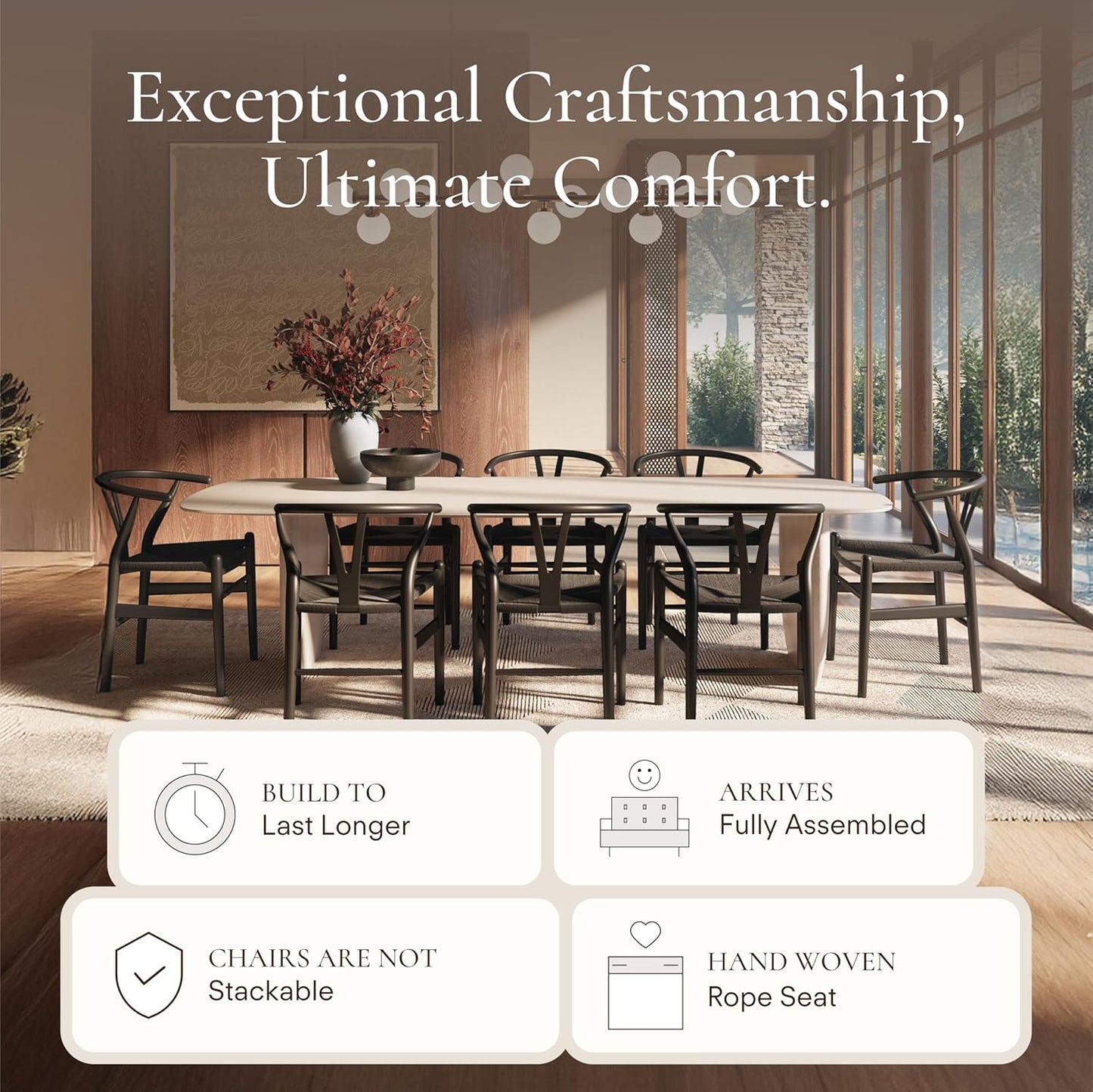 POLY & BARK Weave Chair in Pitch Black