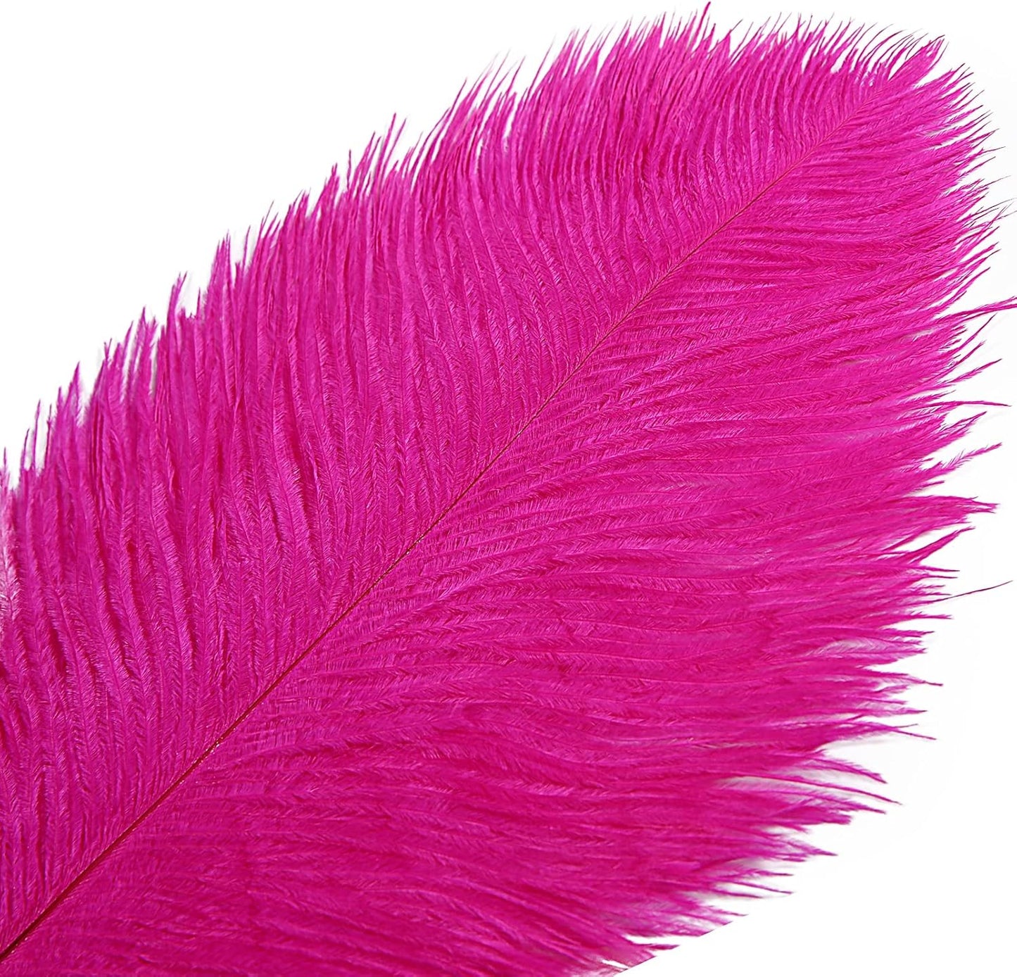 THARAHT Hot Pink Ostrich Feathers 12pcs Large Natural Bulk 16-18Inch 40cm-45cm for Wedding Party Centerpieces Easter Gatsbi and Home Decoration Feathers