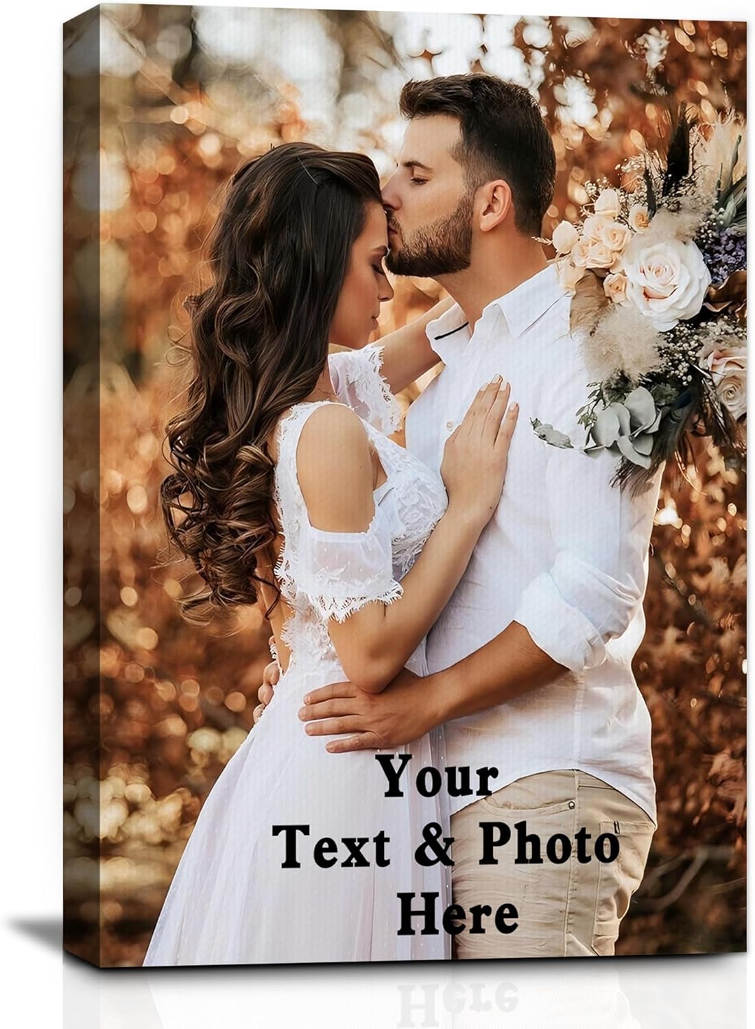 YUNART Ship Next Day - Custom Canvas Prints with Your Photos, Personalized Canvas with Pictures Print for Wall Art Bedroom, Customized Photo Gifts for Couple Men Women Mom Baby Dog Family - 18"x24"