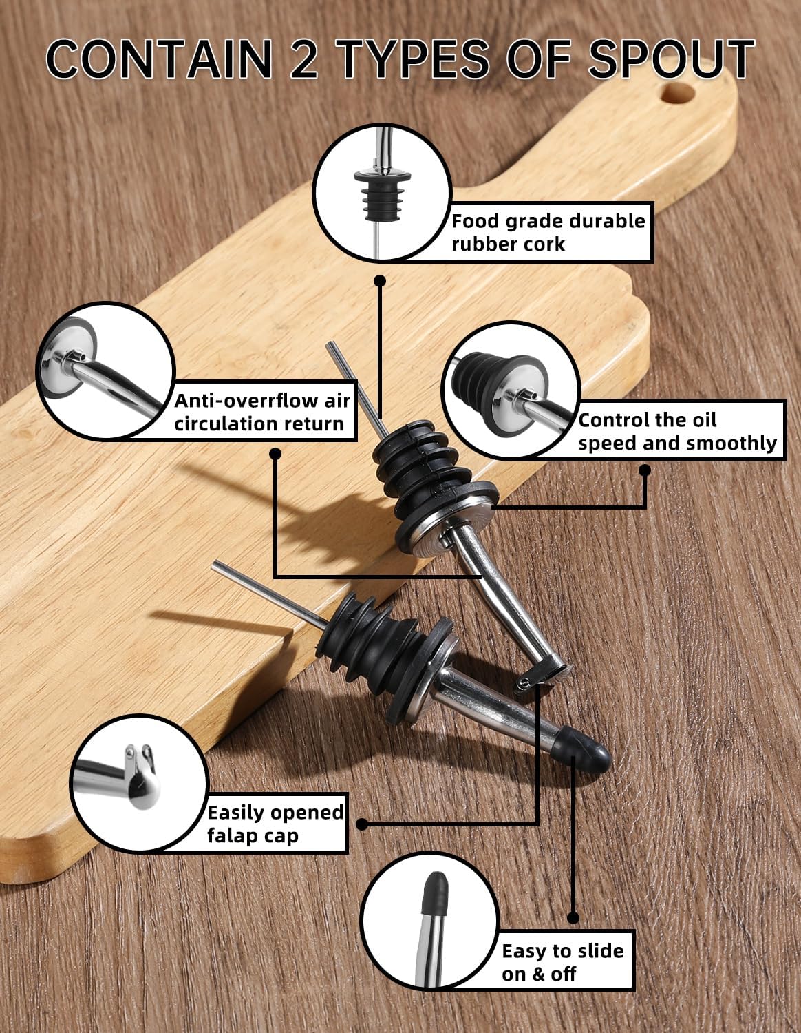 Sweejar Ceramic Olive Oil Dispenser Bottle,24 Oz Opaque Cruet Protects EVOO Oil to Reduce Oxidation, Suitable for Storage Vinegar, Coffee Syrups, Liquids (Gray)