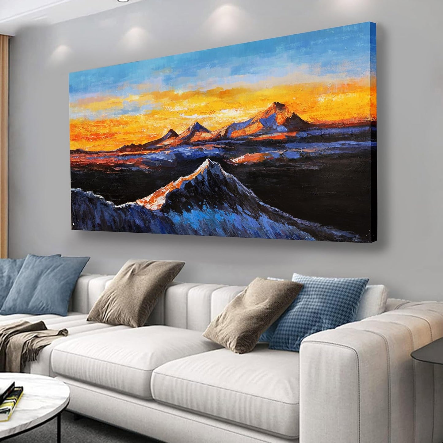 Belmrxne Nature Wall Art Colorful Wall Decor Modern Canvas Painting Room Aesthetic Artwork for Living Room Bedroom Dining Room Office Home Decor 24x48 inch