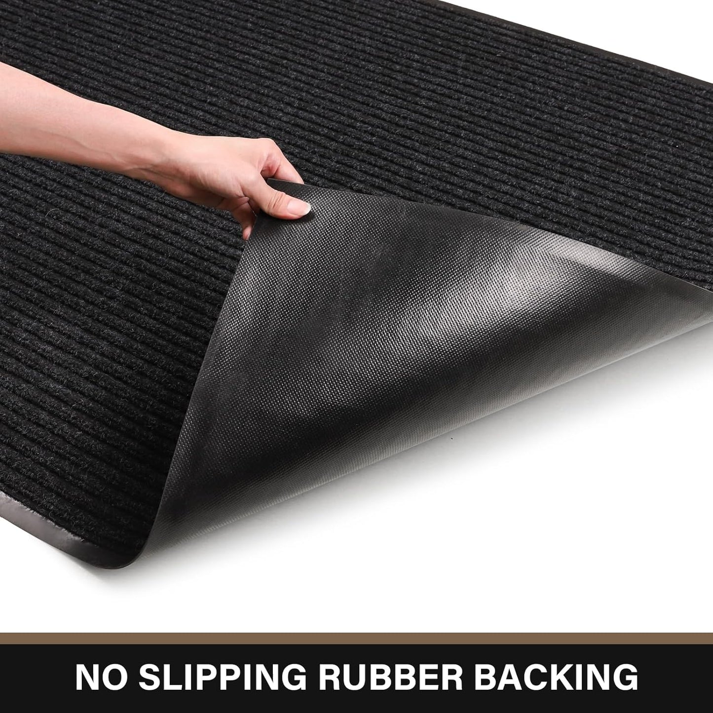 Large Front Door Mat, 72" x 36" Durable Front Doormat, Heavy Duty Large Welcome Door Matt for Home Entrance, No Slip Rubber Low Profile Door Mats for High Traffic Area