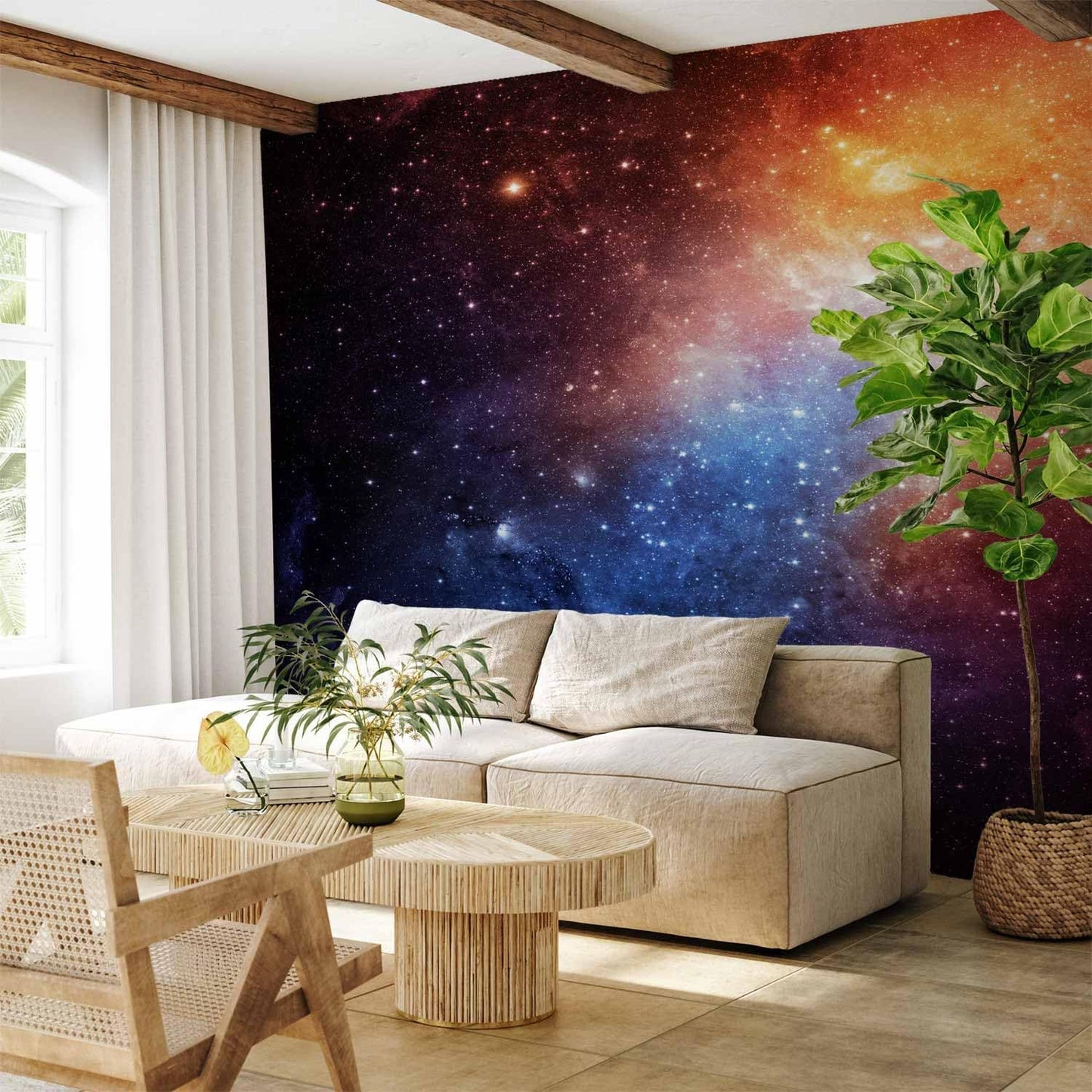 artgeist Premium Wall Mural Cosmos Galaxy 79x55 in - XXL Non-Woven Wallpaper Fleece Wall Decor Photo Print Picture Image Design Home f-B-0057-a-a
