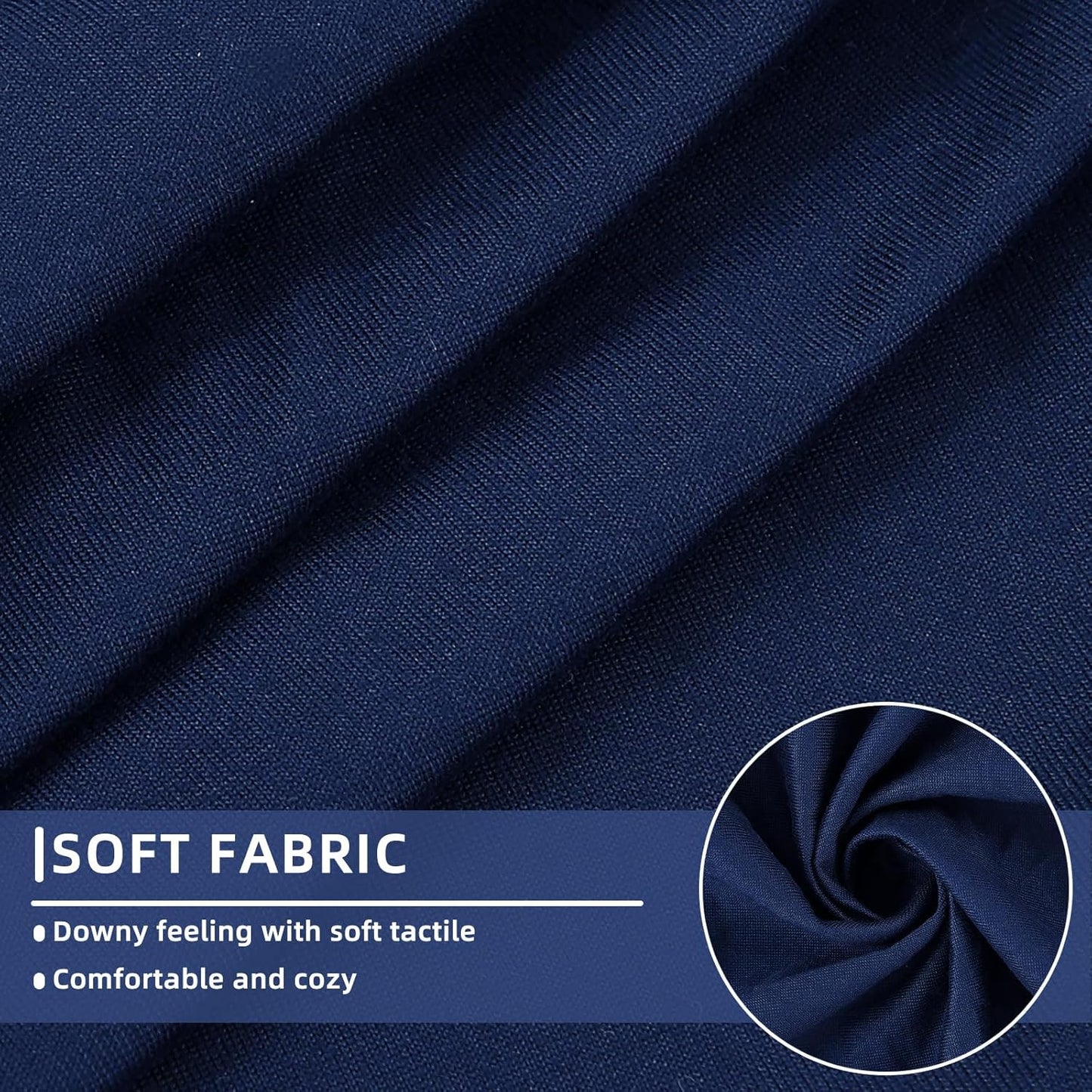 hyha Waterproof Couch Cushion Covers, Stretch Sofa Couch Seat Slipcover for Dog Washable, Non-Slip Waterproof Outdoor Cushion Covers for Patio Furniture Replacement (2 Pieces, Navy)