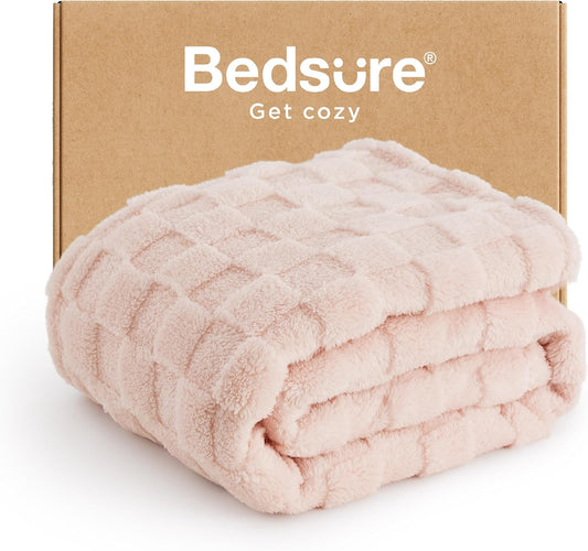 Bedsure GentleSoft Light Pink Twin XL Blanket for Bed - Super Soft Cozy Fleece Blankets for Women, Cute Throws for Girls, Dorm Room Essentials for Girls Teens Back to School, 66x90 Inches