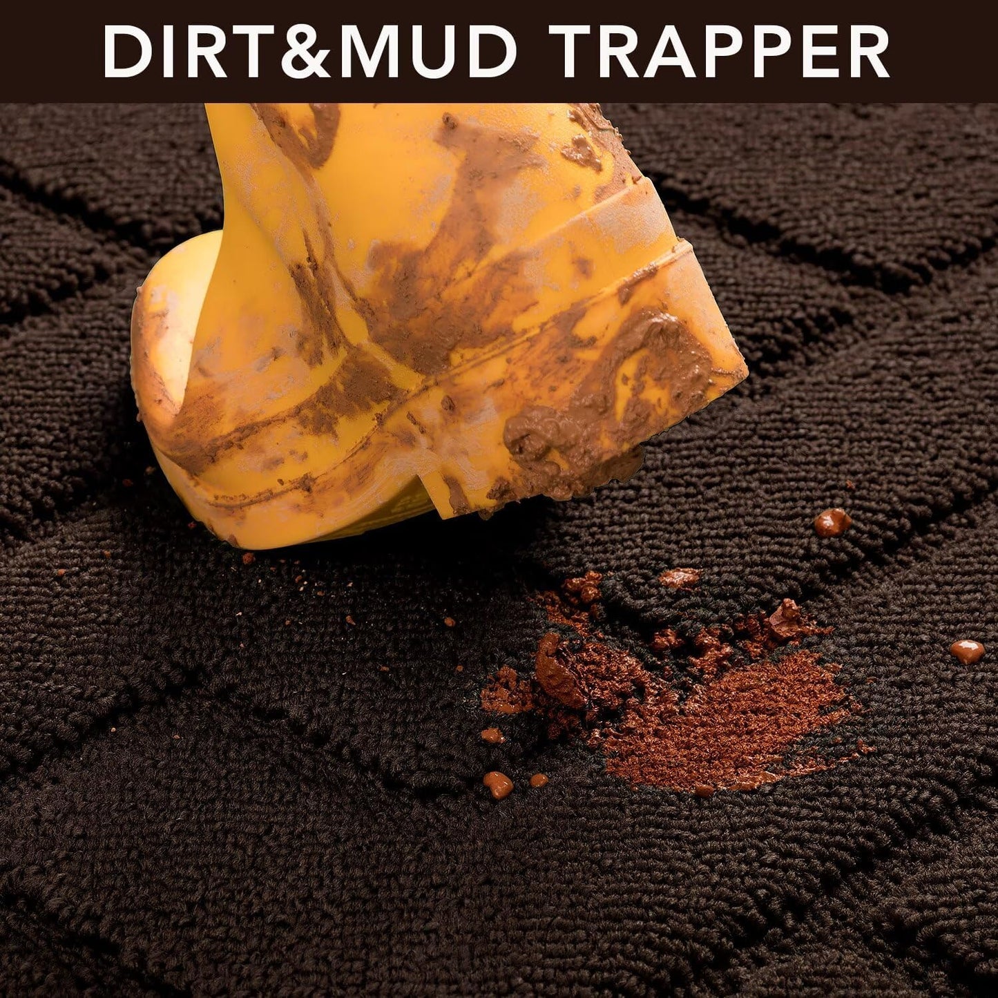 hicorfe Indoor Door Mat,Non Slip Door Mats,32"x48" Front Back Door Mat Rubber Backing,Absorbent Resist Dirt Entrance Inside Floor Mats for Entryway Washable Low-Profile(Coffee)