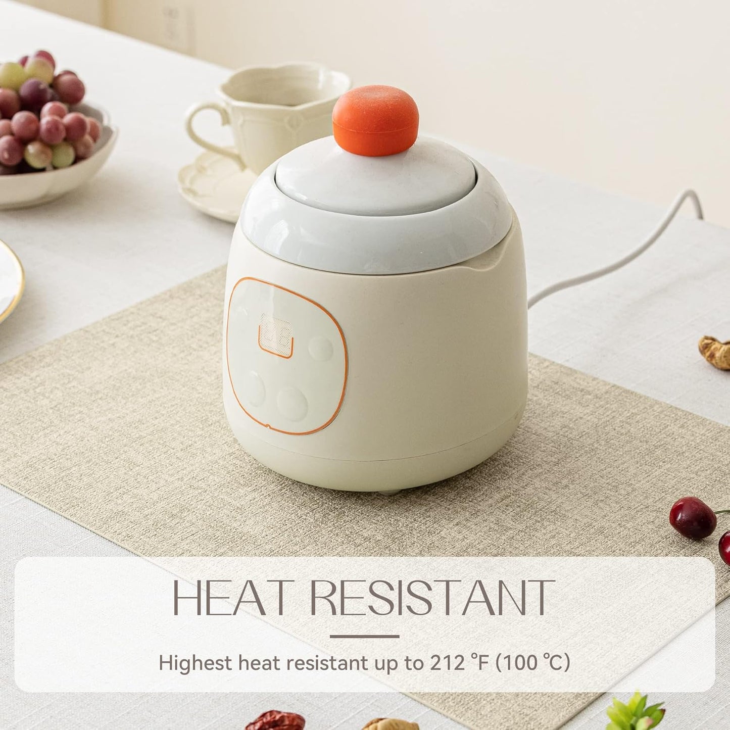 Romanstile Vinyl Placemats Set of 6-12 X 18 Inch - Heat Resistant Place Mats 100% Waterproof Oilproof Wipeable Reversible Faux Leather Table Mats for Kitchen/Dining/Party/Outdoor, Beige