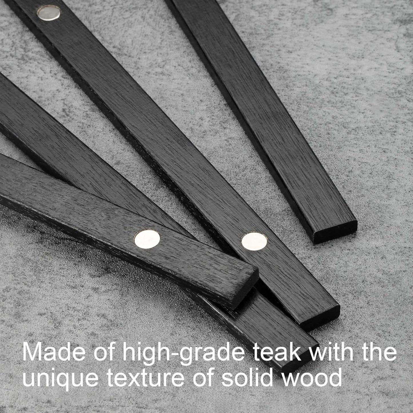 FALAMON Magnetic Poster Hanger Frame, Teak Wood Magnet Poster Frame for Posters, Prints, Photos, Pictures, Maps, Scrolls, and Canvas Artwork(Black)