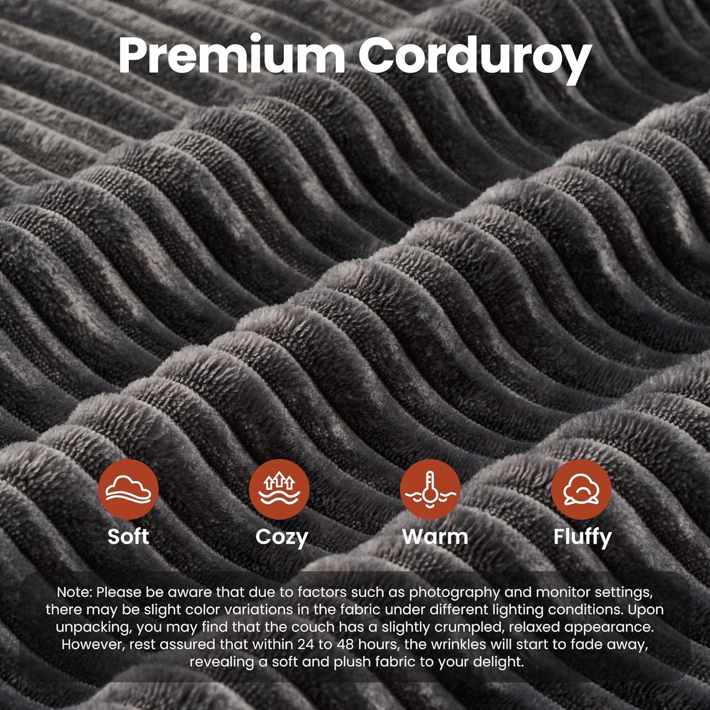 ovios 105” Modular Sectional Sofa with Thicken Seat Cushion, Cloud Couch with Deep Seat, Modern L-Shape Sofas Couches with Chaise,Upholstered Couches for Living Room Bedroom,Grey