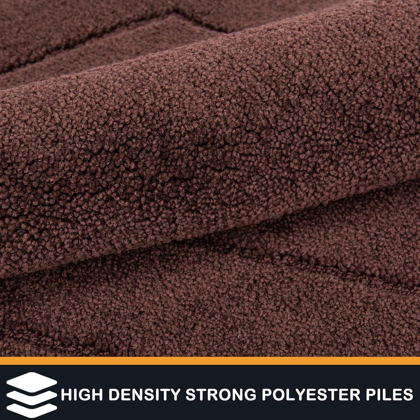 PURRUGS Dirt Trapping Door Mat 32" x 70", Non-Slip/Skid Machine Washable Entryway Rug, Dog Doormat, Super Absorbent Welcome Mat for Muddy Wet Shoes and Paws, Brown