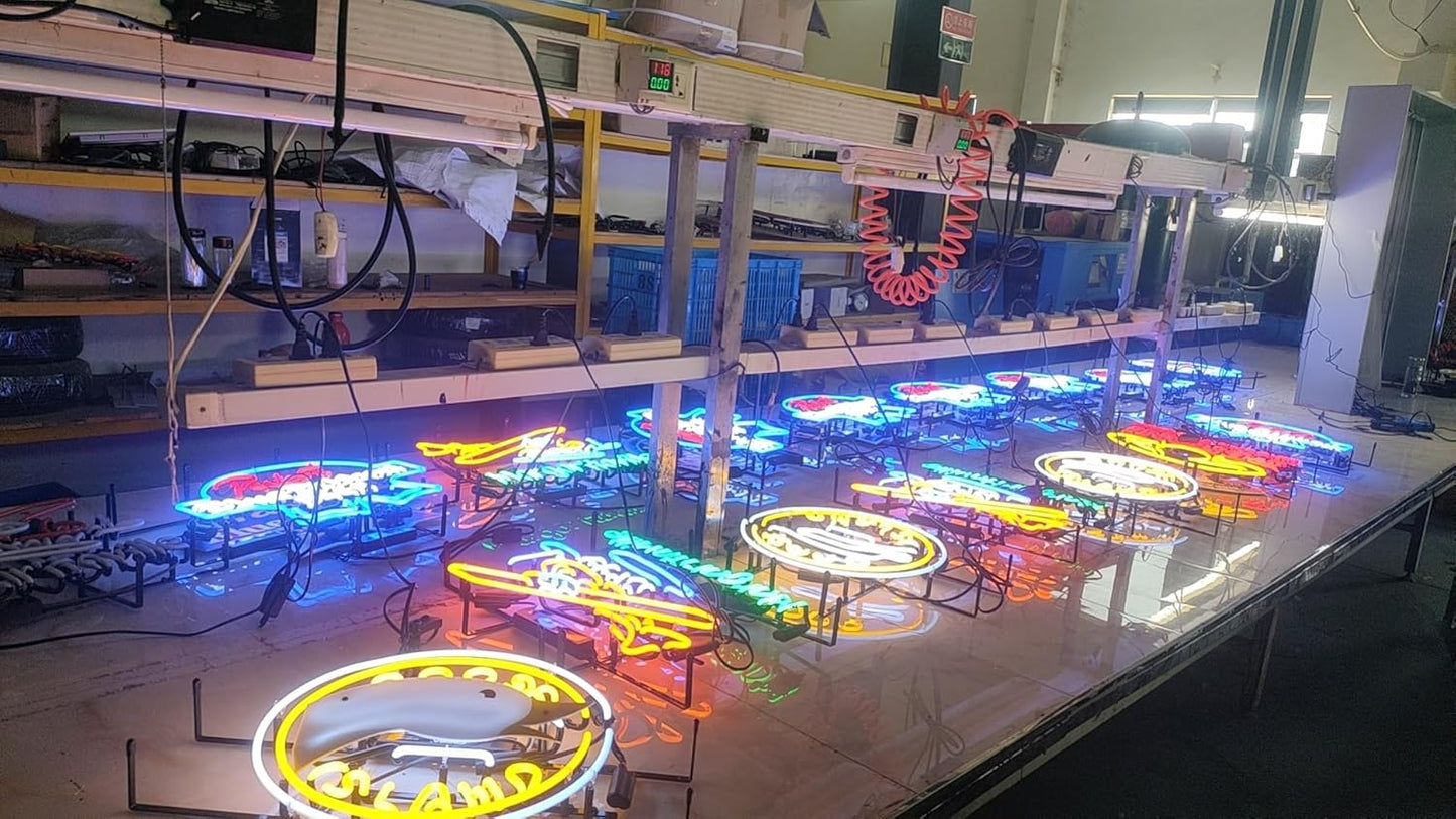 Auto Detailing Shop GLASS Neon Signs,GLASS Neon Light for Office Cafe Party Man Cave Neon Light Art Wall Lights 24 X 20 Inches