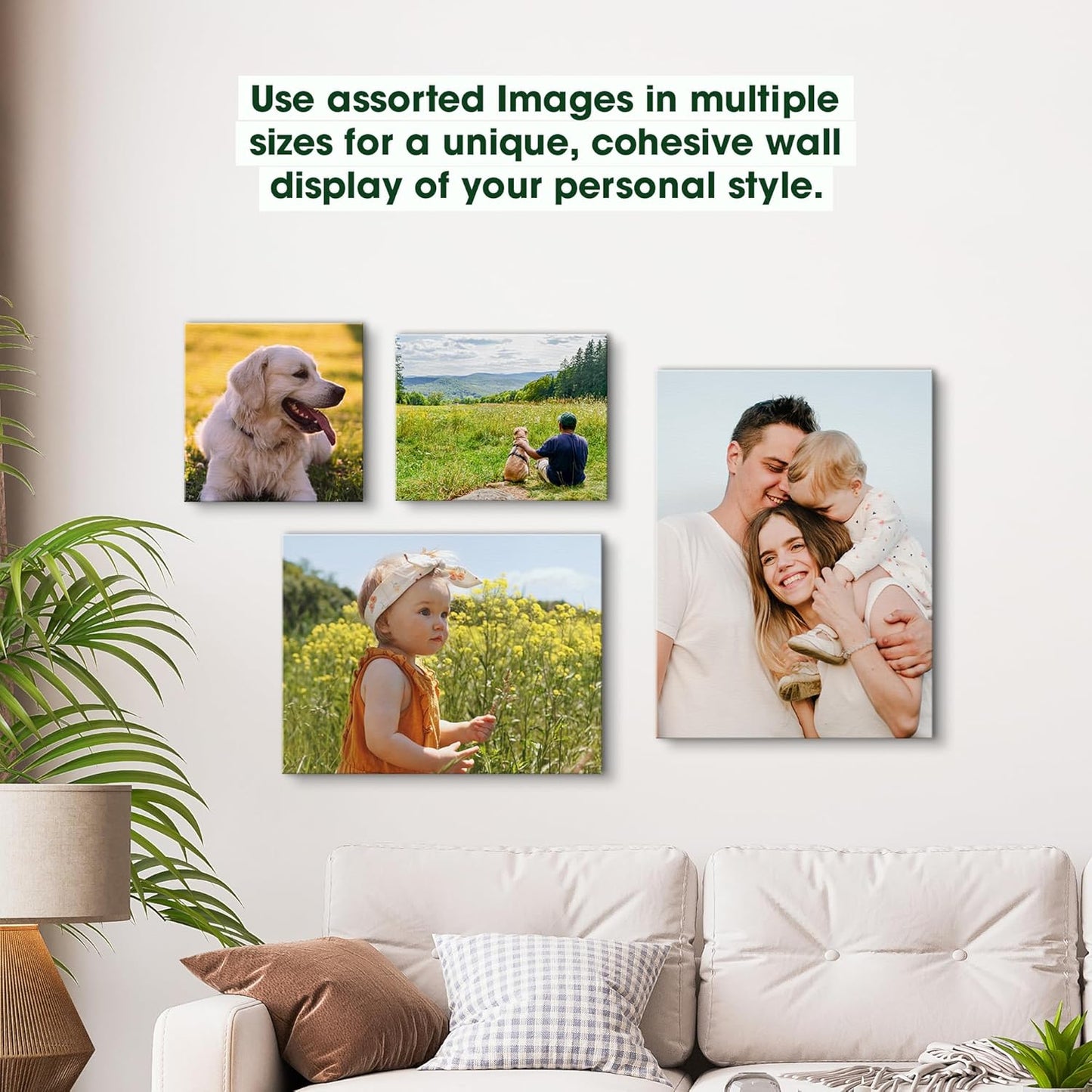 Custom Canvas Prints with Your Photos – Personalized Picture To Canvas Wall Art, Perfect for Home Decor, Gifts & Keepsakes, Ready to Hang (18" L x 24" W x .75”D, Classic Black)
