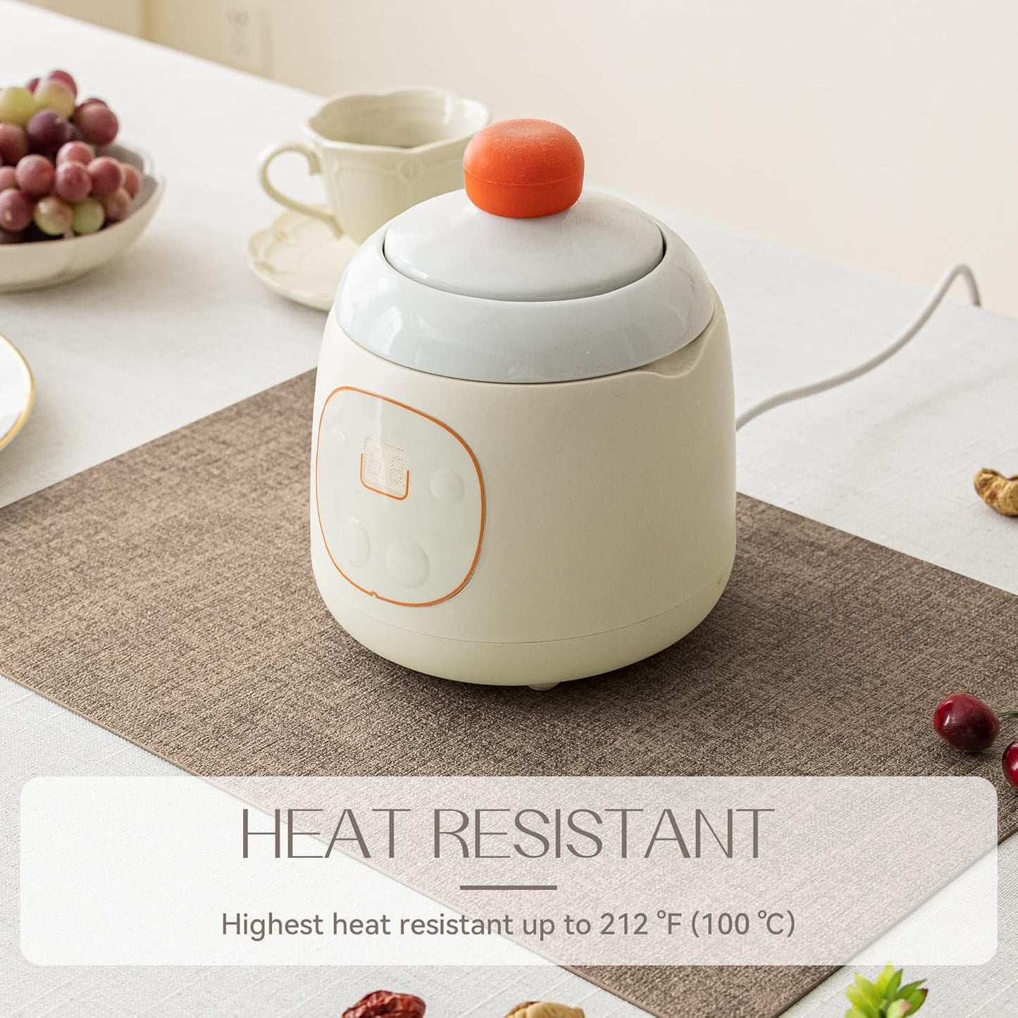 Romanstile Vinyl Placemats Set of 12-12 X 18 Inch - Heat Resistant Place Mats 100% Waterproof Oilproof Wipeable Reversible Faux Leather Table Mats for Kitchen/Dining/Party/Outdoor, Coffee