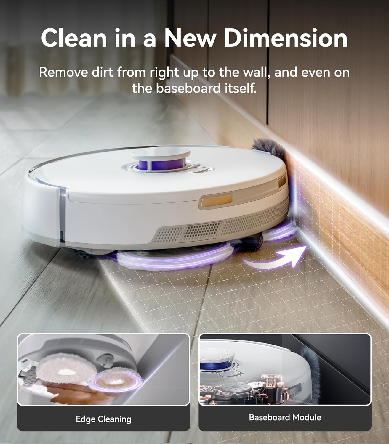 NARWAL Freo Z Ultra Robot Vacuum and Mop Combo, Dual RGB Cameras and Chips, AI Avoidance, 12000Pa Suction, Real-Time Decisions, Adaptive Hot-Water Self Wash & Self Emptying, Pet Hair, Quiet, White