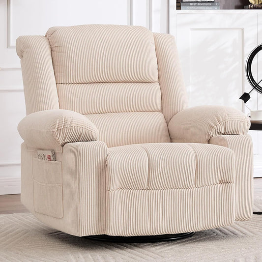 Recliner Chair Modern Ergonomic Lounge Swivel Single Sofa Seat Living Room Recliners on Clearance Foam Filling