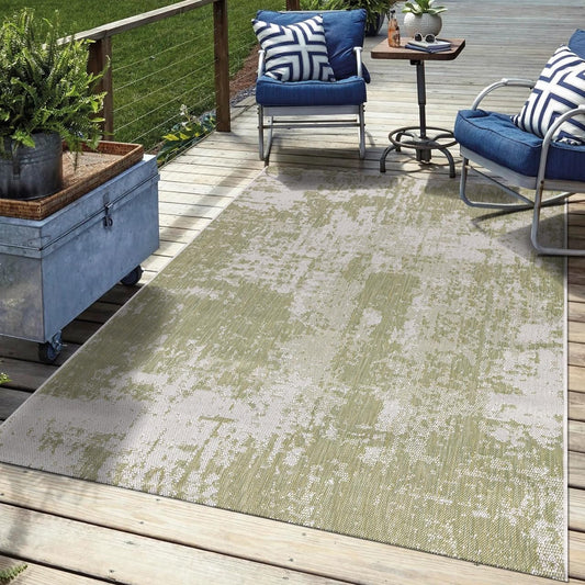 Keen Home Design Terrace Outdoor Area Rug - 9x12 Washable Indoor/Outdoor Rug for Patio, Kitchen, Balcony, Beach, Garden, Deck and Porch, Size: 8'10"x12'