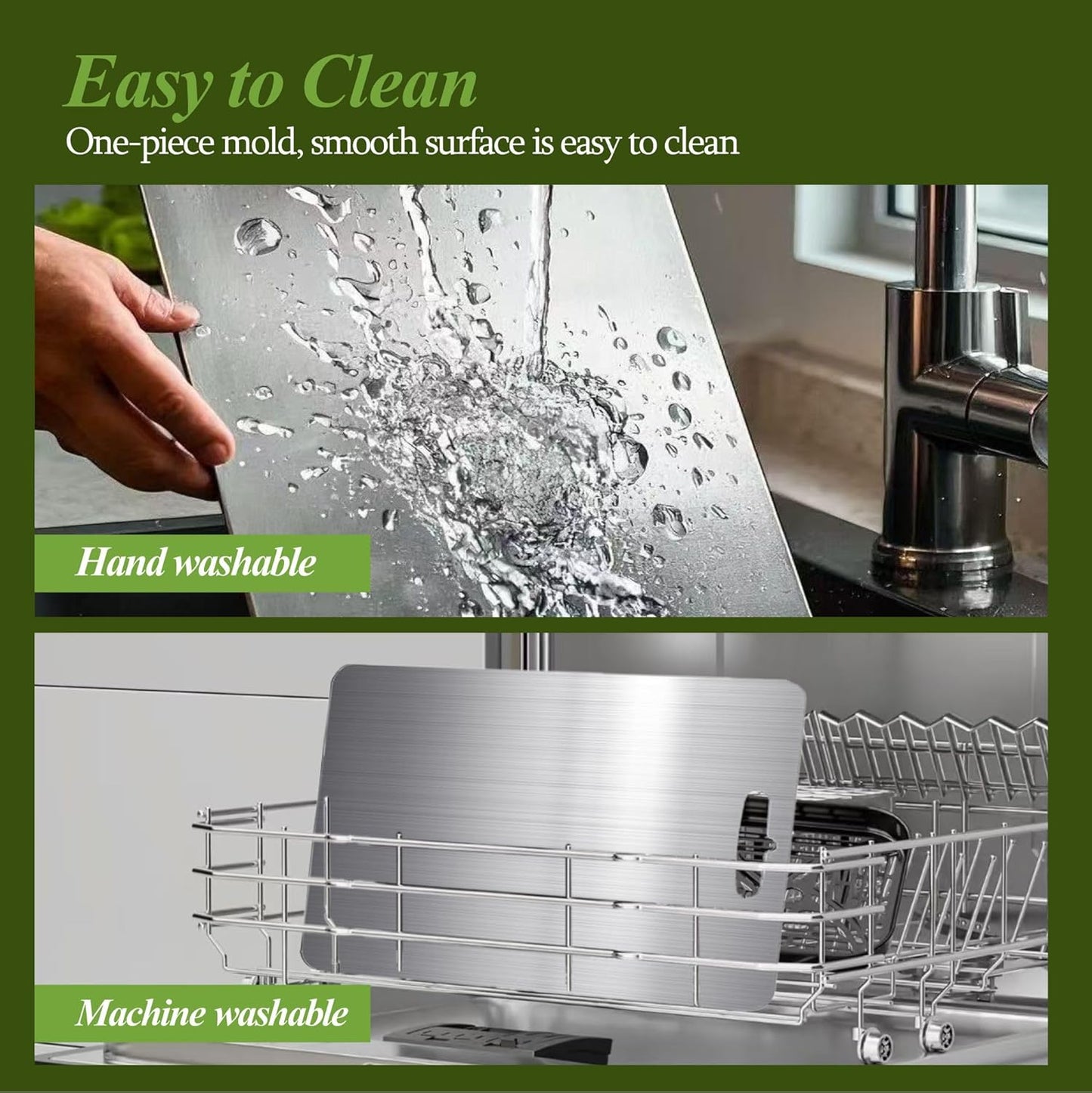 Titanium Cutting Board, 100% Pure Titanium Cutting Boards for Kitchen, Double Sided Food-Grade, Dishwasher Safe Chopping Board for Cutting Meat Vegetable Fruit (11.5"L x 8"W)