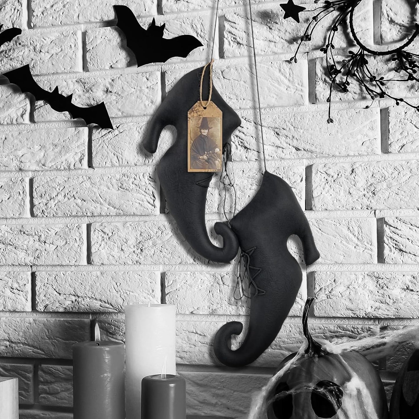 Vintage Halloween Decorations Hanging Ornaments for Wreath & Indoor Window Decorations