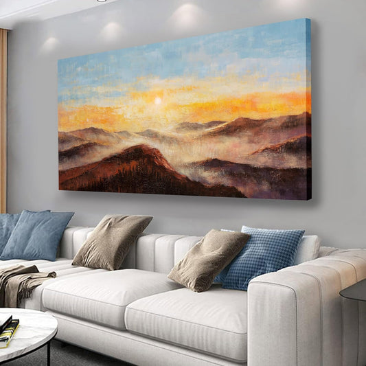 Belmrxne Mountain Wall Art Pink and Black Wall Decor Wall Prints Aesthetic Space Wall Art for Living Room Bedroom Dining Room Office Home Decor 20x40 inch