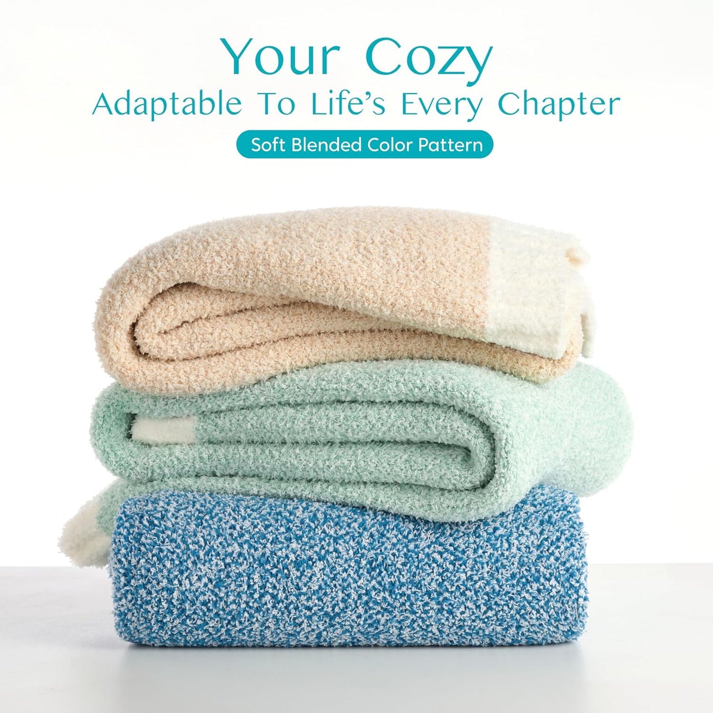 Joiedomi Twin Blanket for Couch Bed, Light Camel Knitted Blankets Gifts for Women Mom Girls, Cozy Cute Soft Throw Home Room Decor Aesthetic for Women Mothers Birthday Gifts 60x80 Inches