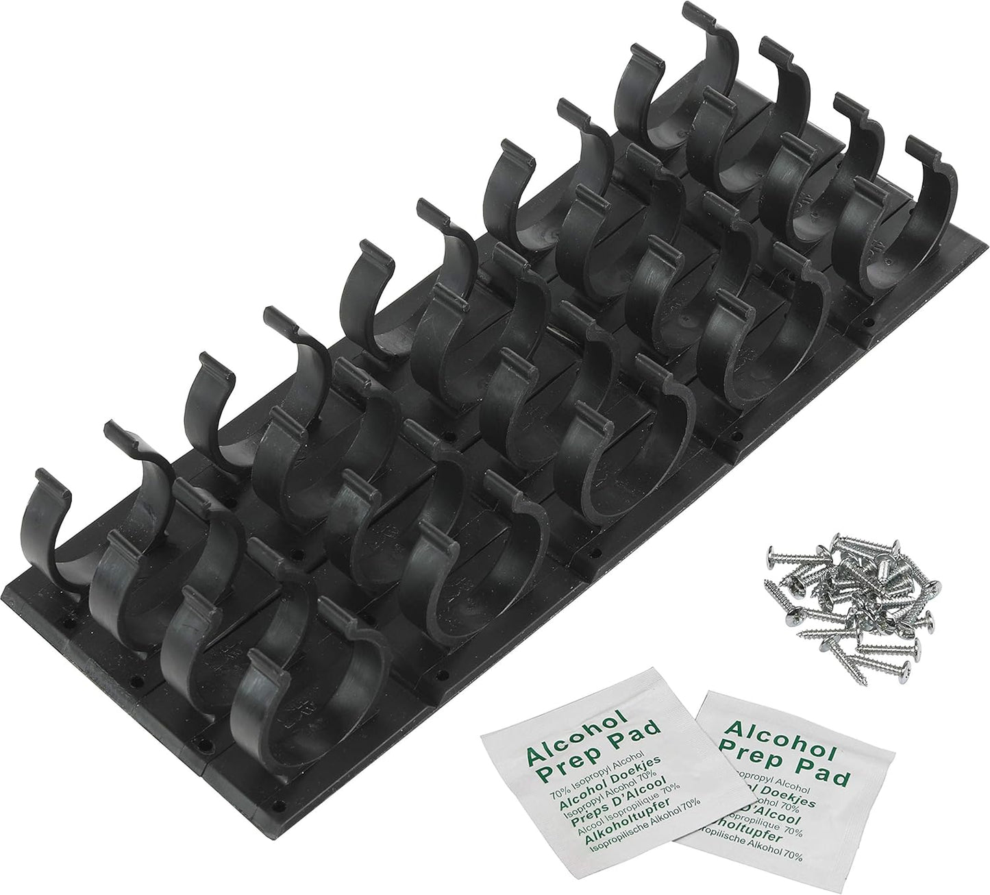 Simple Houseware 20 Spice Gripper Spice Accessories Spice Organizer- 4 Strips, Holds 20 Jars, Black