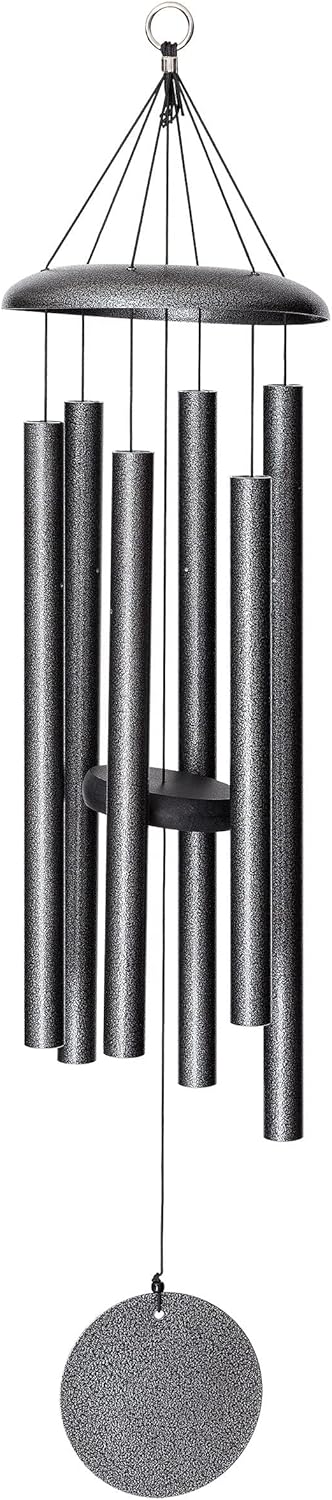 Corinthian Bells by Wind River - 36 inch Silver Vein Wind Chime for Patio, Backyard, Garden, and Outdoor Decor (Aluminum Chime) Made in The USA