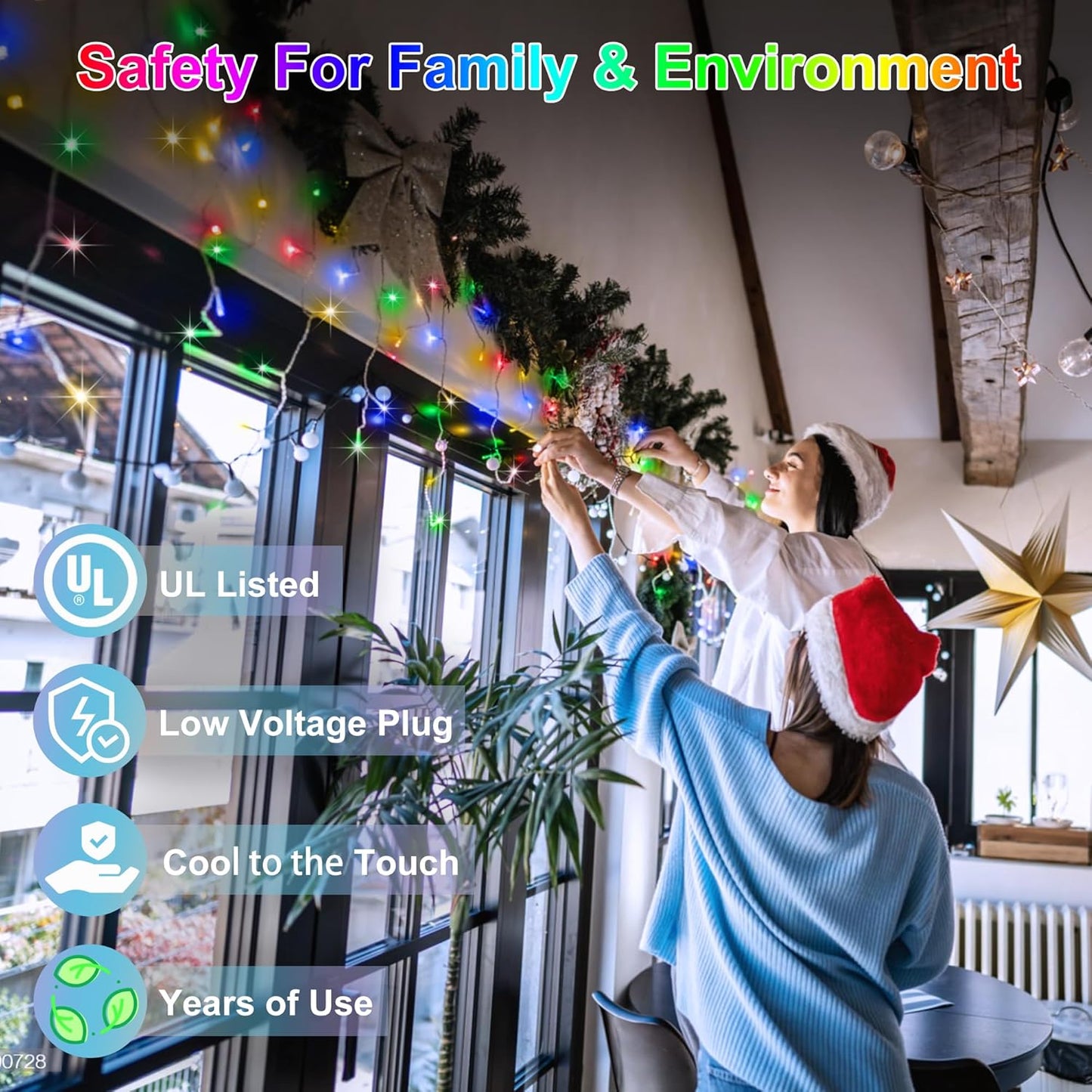 612 LED 60FT Christmas Lights with 136 Drops, 12 Modes Dimmable Multicolor Outdoor Hanging Lights with Timer Memory, Waterproof Curtain Lights for Home Bedroom Indoor Tree Window Roof Fence Wedding