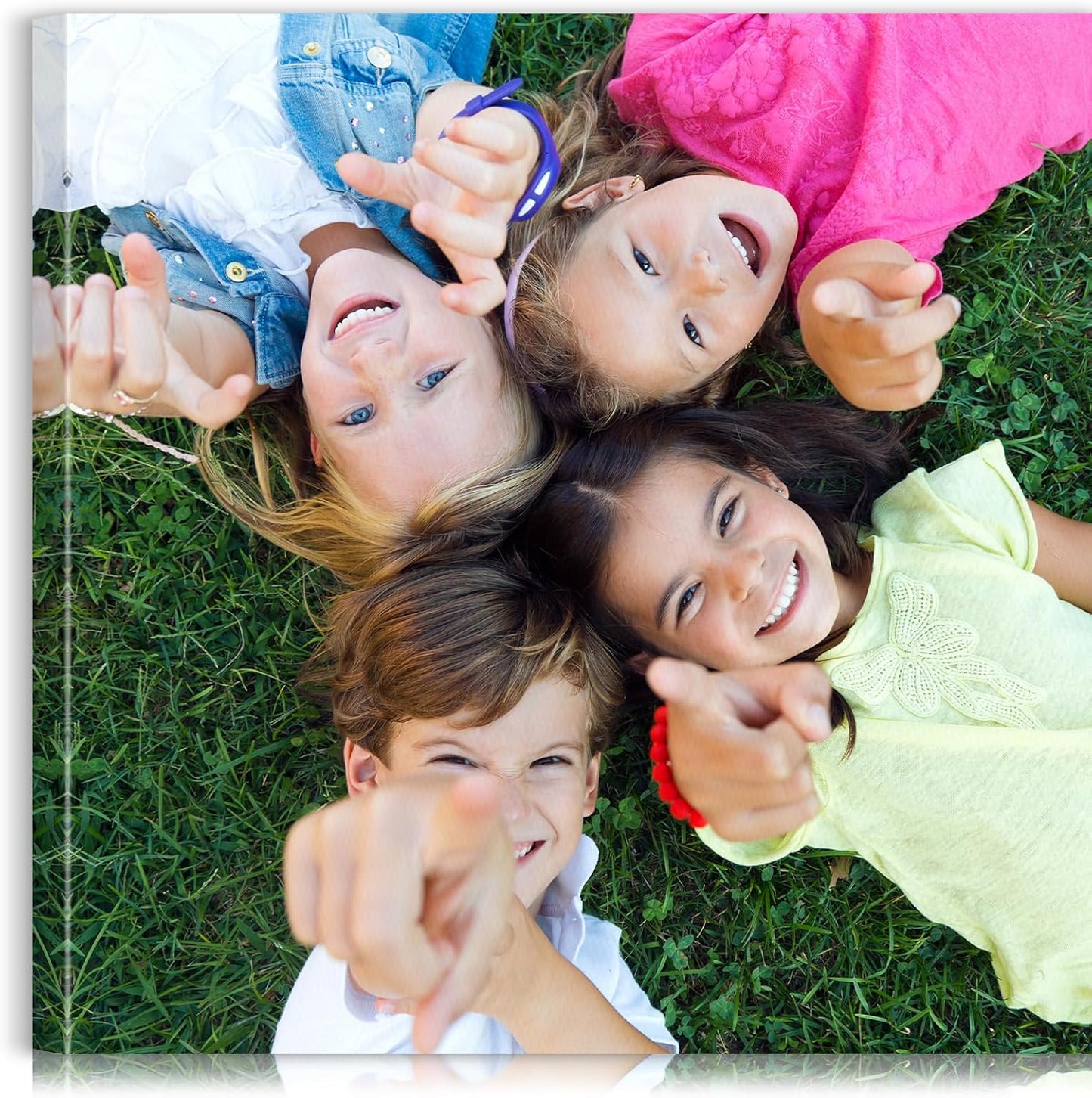 Custom Canvas Prints with Your Photos - Personalized Pictures Print, Customized Photo Gifts, Wall Art Poster Canvas Printing for Wedding, Family, Baby, Pets, Home Office Decor, Wrapped Frame 28x28