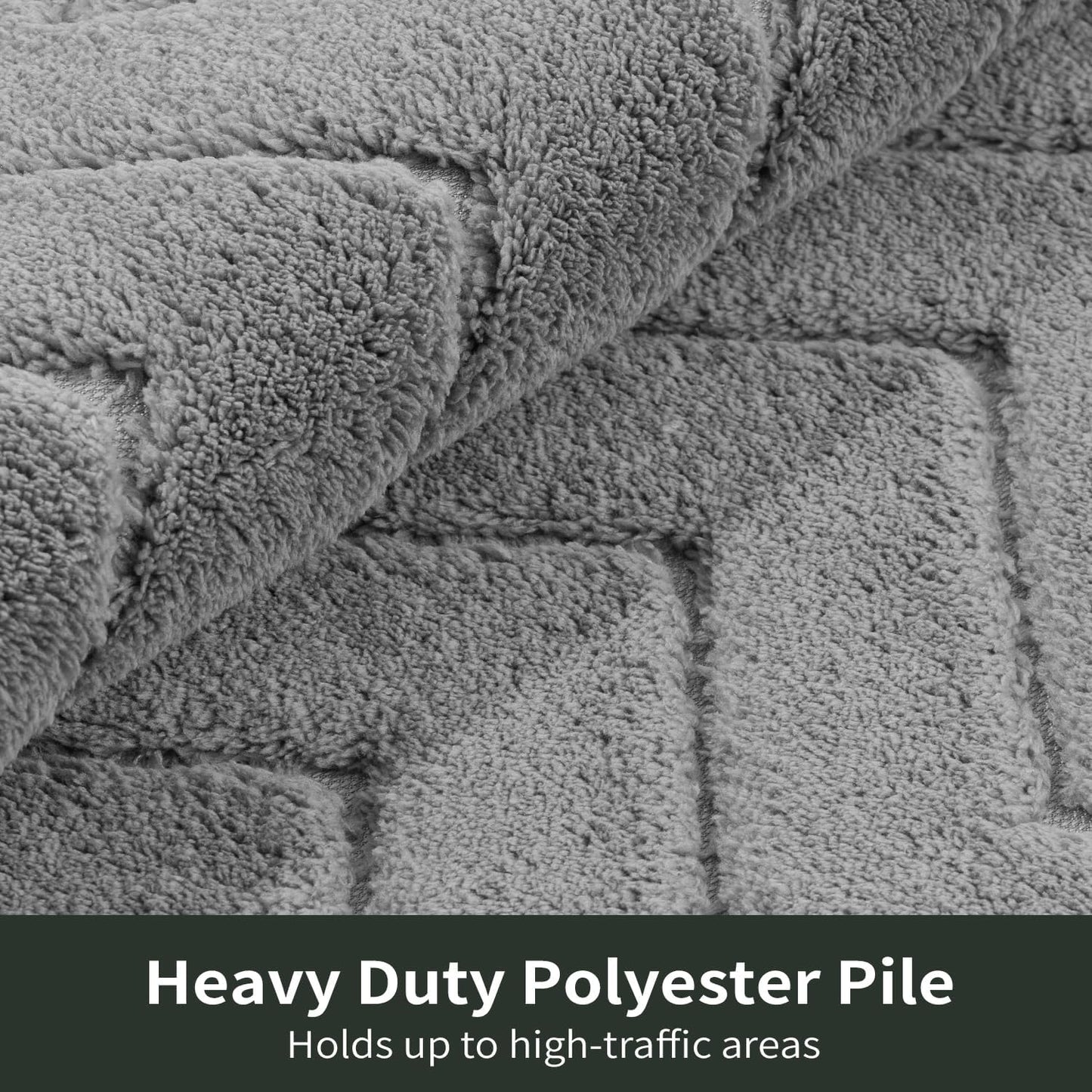 Stiio Front Door Mat Indoor Outdoor Entrance, Absorbent Muddy Dirt Resist Doormat, Low Profile Washable Fade Resistant Entryway Mat for Entry Patio Porch, 24x35.5 Inches Grey