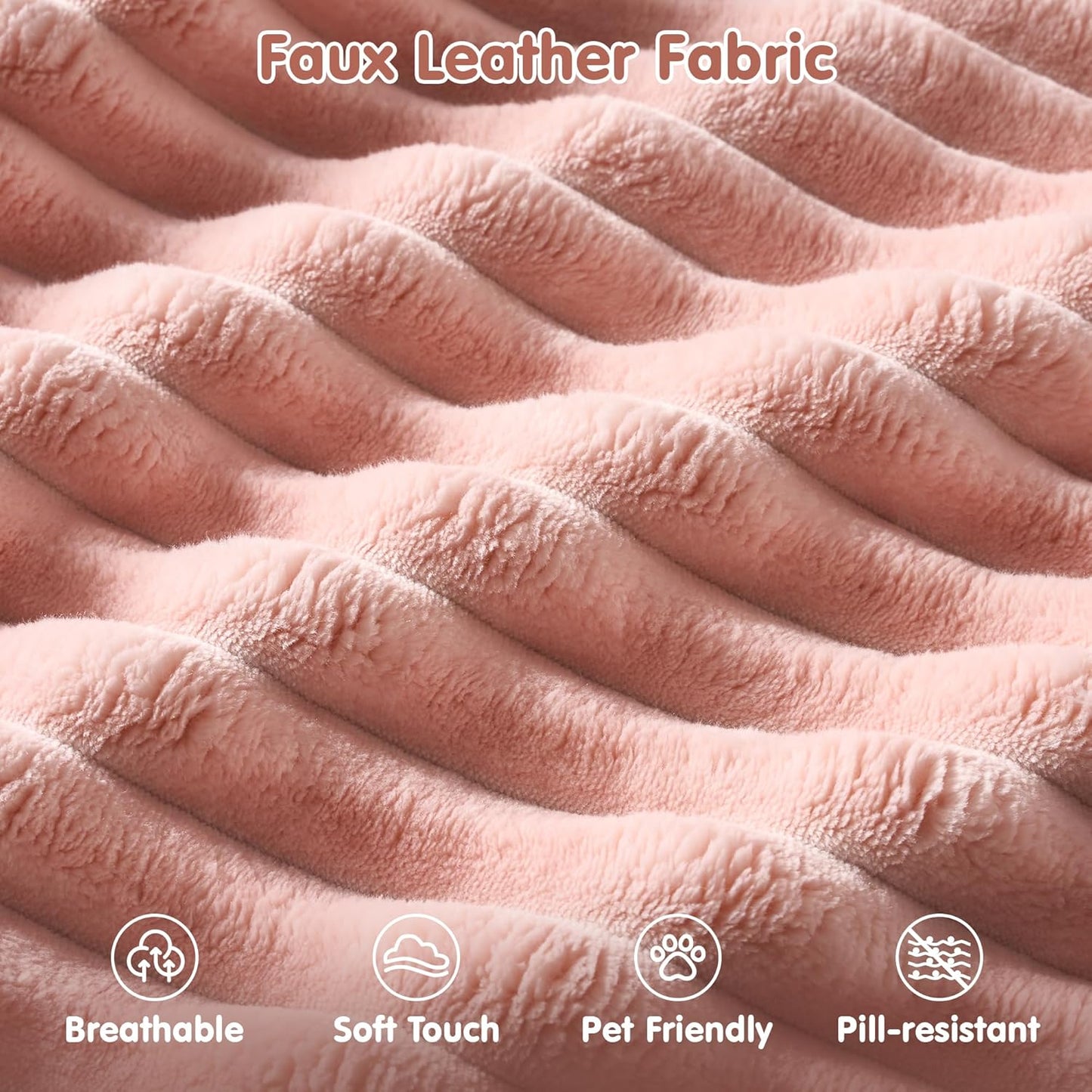 ovios 104" Cloud Sectional Couch with L-Shape Chaise,Modern Modular Sofa with Deep Seat, Upholstered Couches for Living Room Bedroom,No Assembly Required, Pink (Plush Corduroy Fabric)