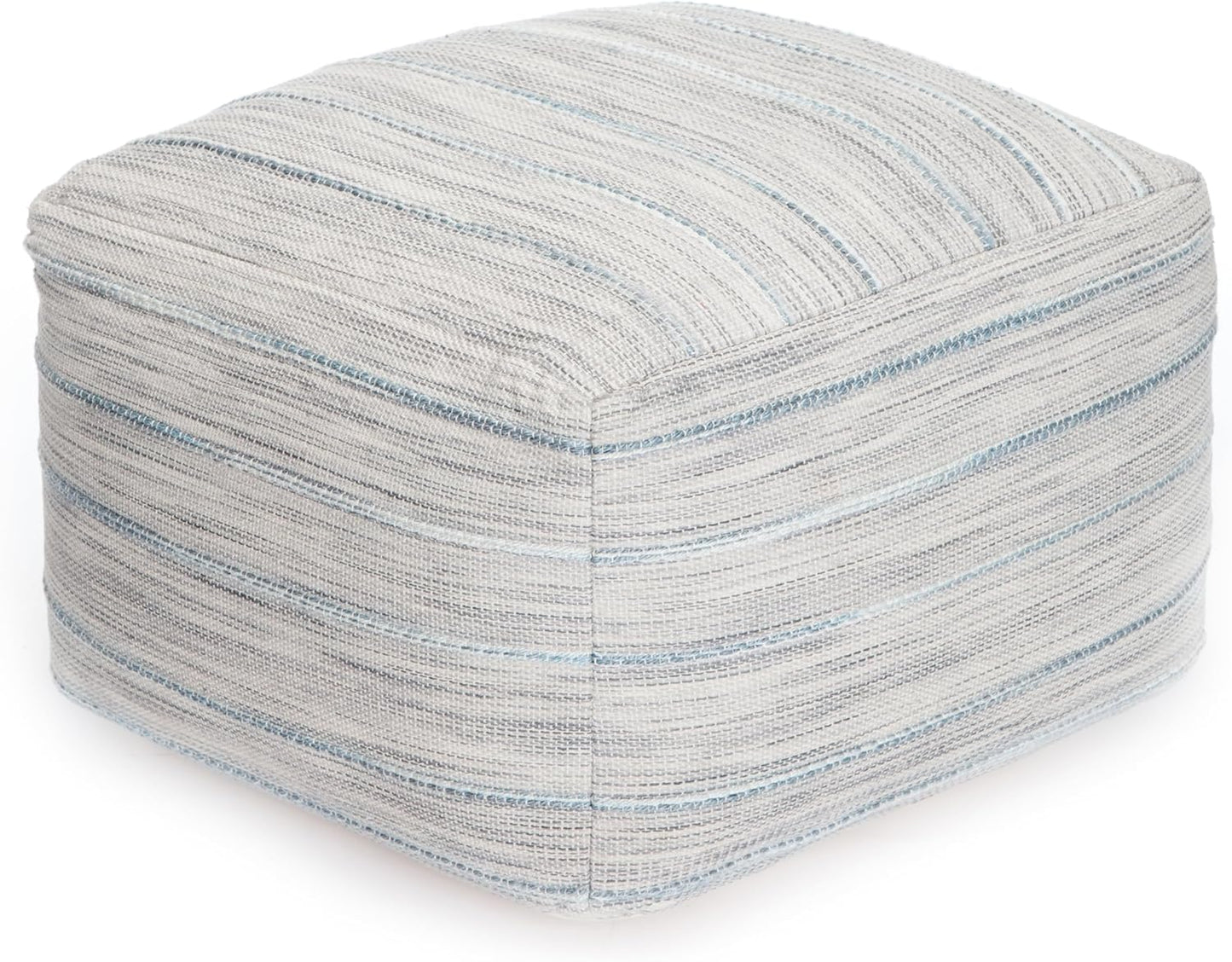 Anji Mountain 22"x22"x16" Handmade & Handcrafted Ottoman Pouf Comfortable Pouf Ottoman Foot Rest & Home Décor Accent for Living Room, Bedroom, Nursery, Kids Room, Patio