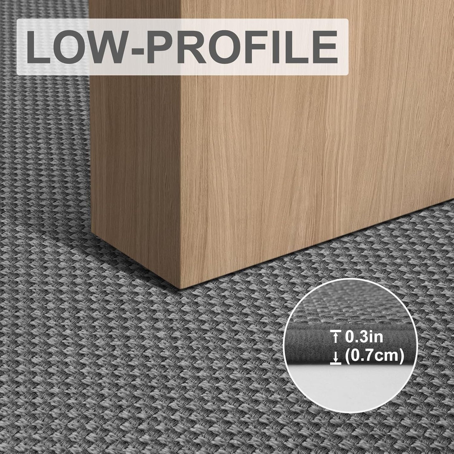 LEKEEPGO Door Mat 36"x59", Non Slip Door Mat Indoor Entrance, Rubber Backing Front Indoor Door mat Washable Absorbent Low-Profile Entryway Entry Resist Dirt Inside Door Mats, Light Grey