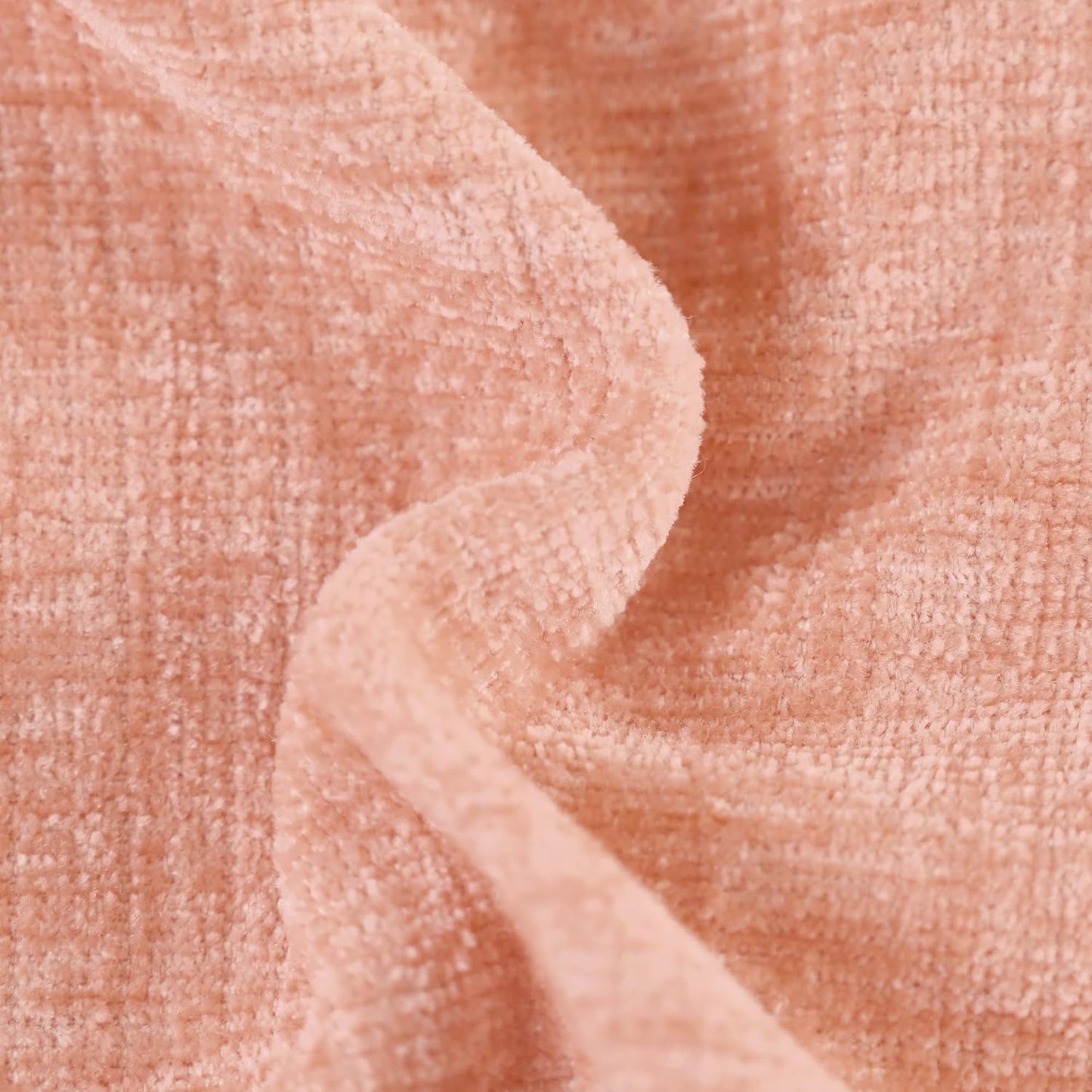 CaliTime Throw Pillow Covers Decorative 18 X 18 Inches Pack of 2 Cozy Chenille Cushion Cases for Couch Sofa Bed Living Room Home Dusty Pink