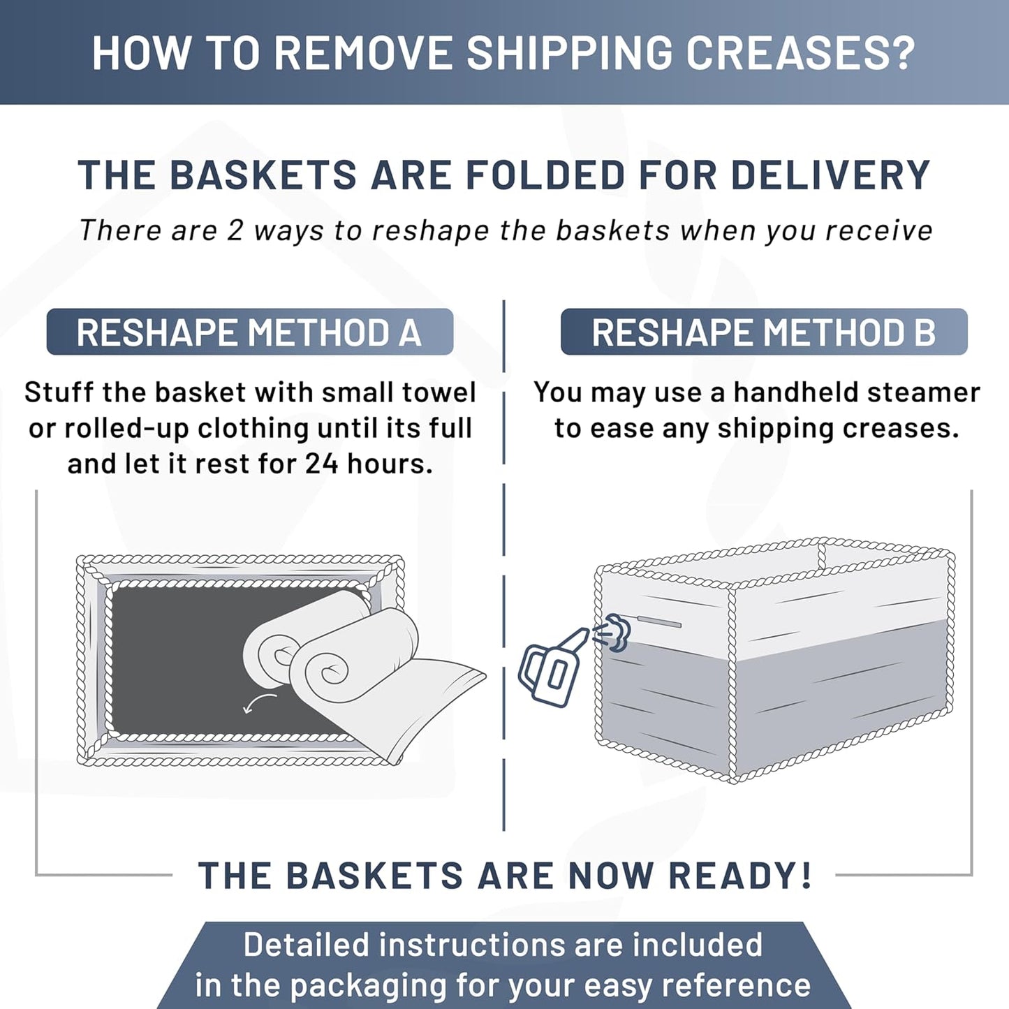 NaturalCozy 11.8"x8"x4.5” Storage Baskets for Shelves 3 Pack | Cotton Rope Woven Small Baskets for Organizing | Small Storage Bins for Nursery, Bathroom, Closet, Cube Shelf, Decorative, Gift Basket